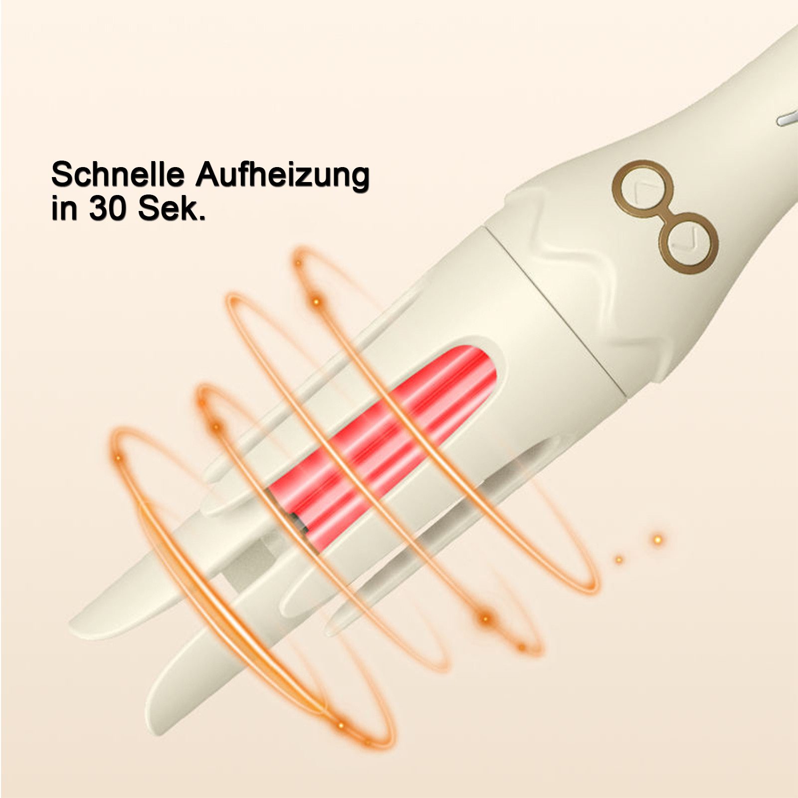 MOPUEA Lockenstab Automatischer Lockenstab 36mm, Anti-Verheddern, 4 Temperaturstufen, Automatische Rotation, Anti-Verheddern, Schnellheizung – Bild 4 von 5