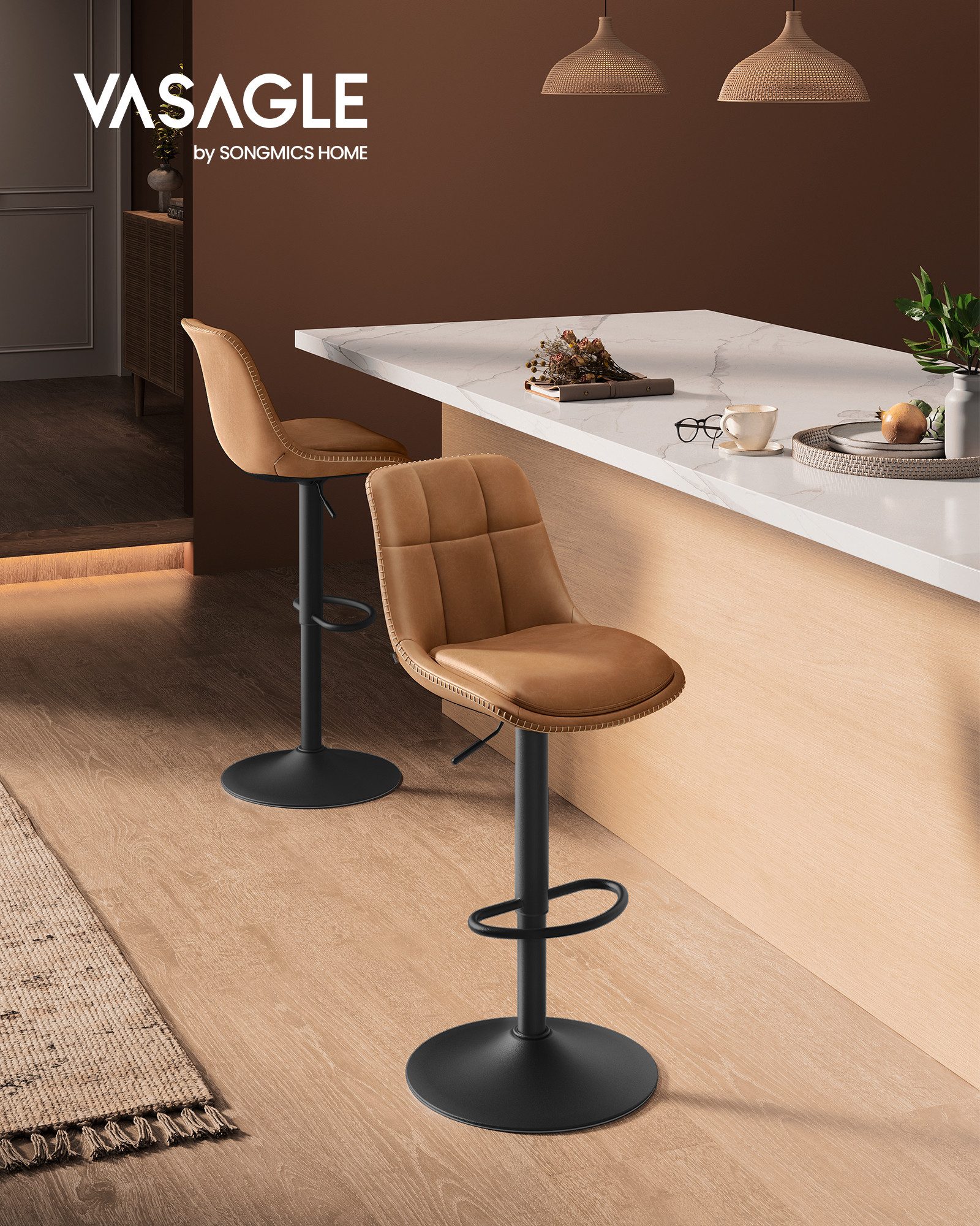 VASAGLE Barhocker Barstühle (Set, 2 St), günstig online kaufen