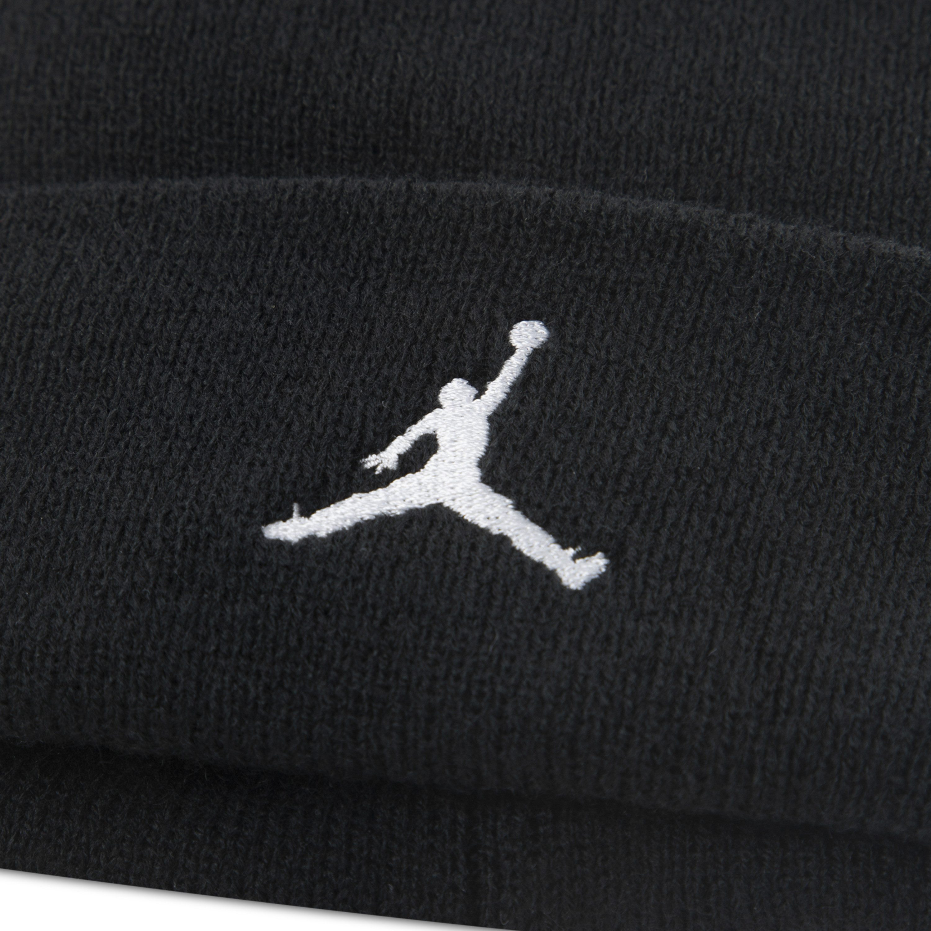 Jordan Beanie JAN JORDAN ESSENTIALS BEANIE S (2-St) sportlicher Stil, mit Stickerei, aus Polyacryl, in Natur/Schwarz – Bild 4 von 4