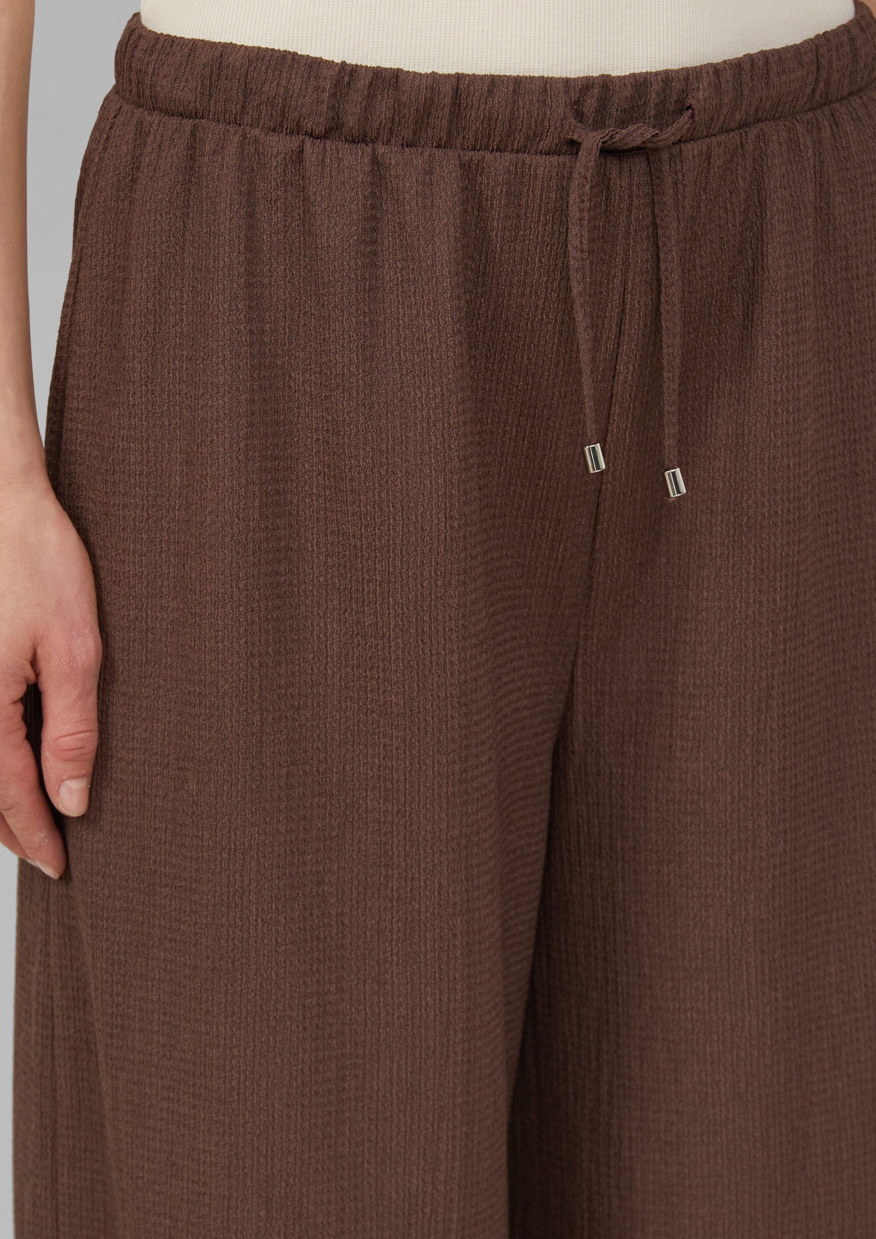 s.Oliver 7/8-Hose Strukturierte Culotte mit Elastikbund günstig online kaufen