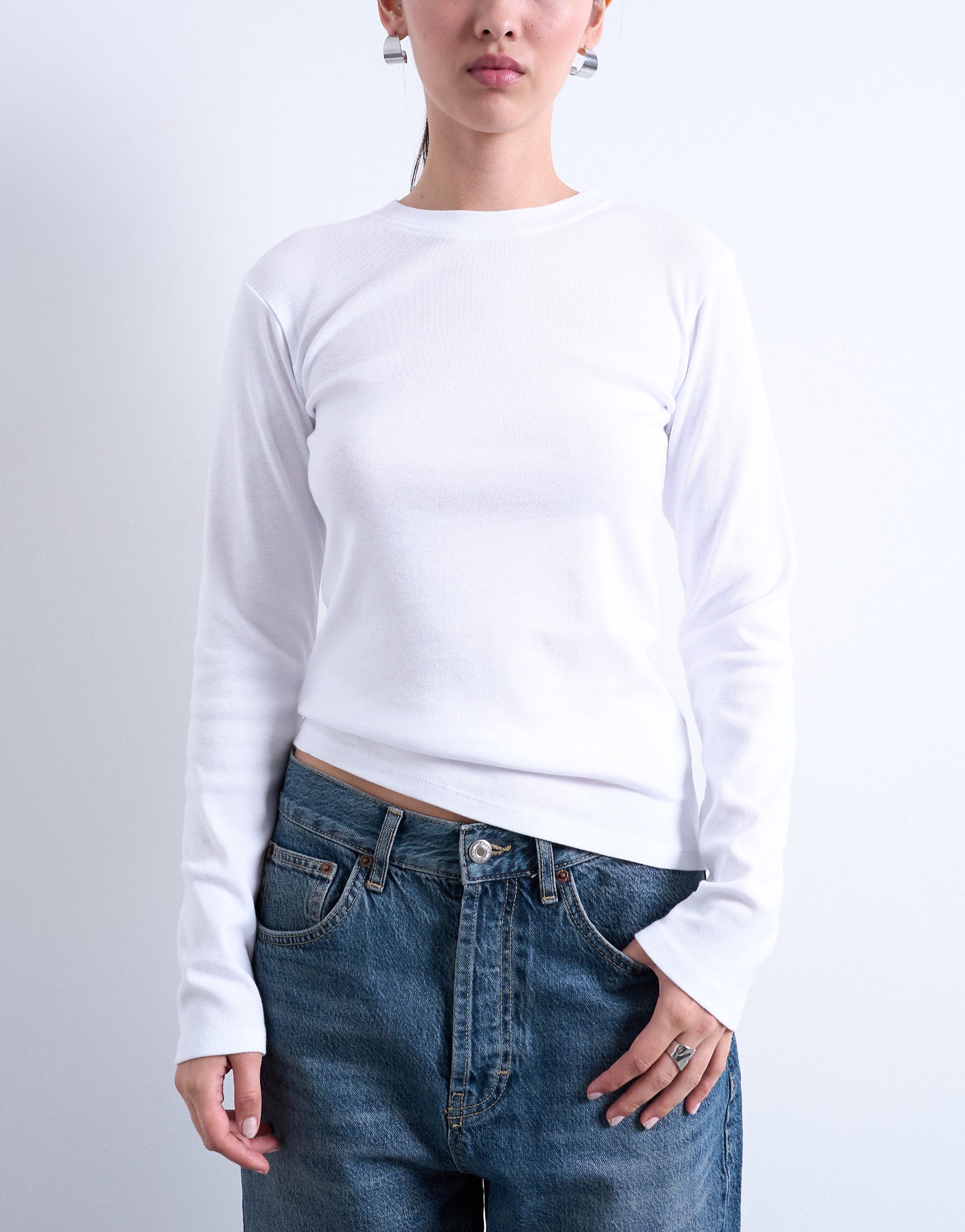 TOPSHOP Langarmshirt TSEVERYDAY LS TOP JRS NOOS Baumwolle, regular fit