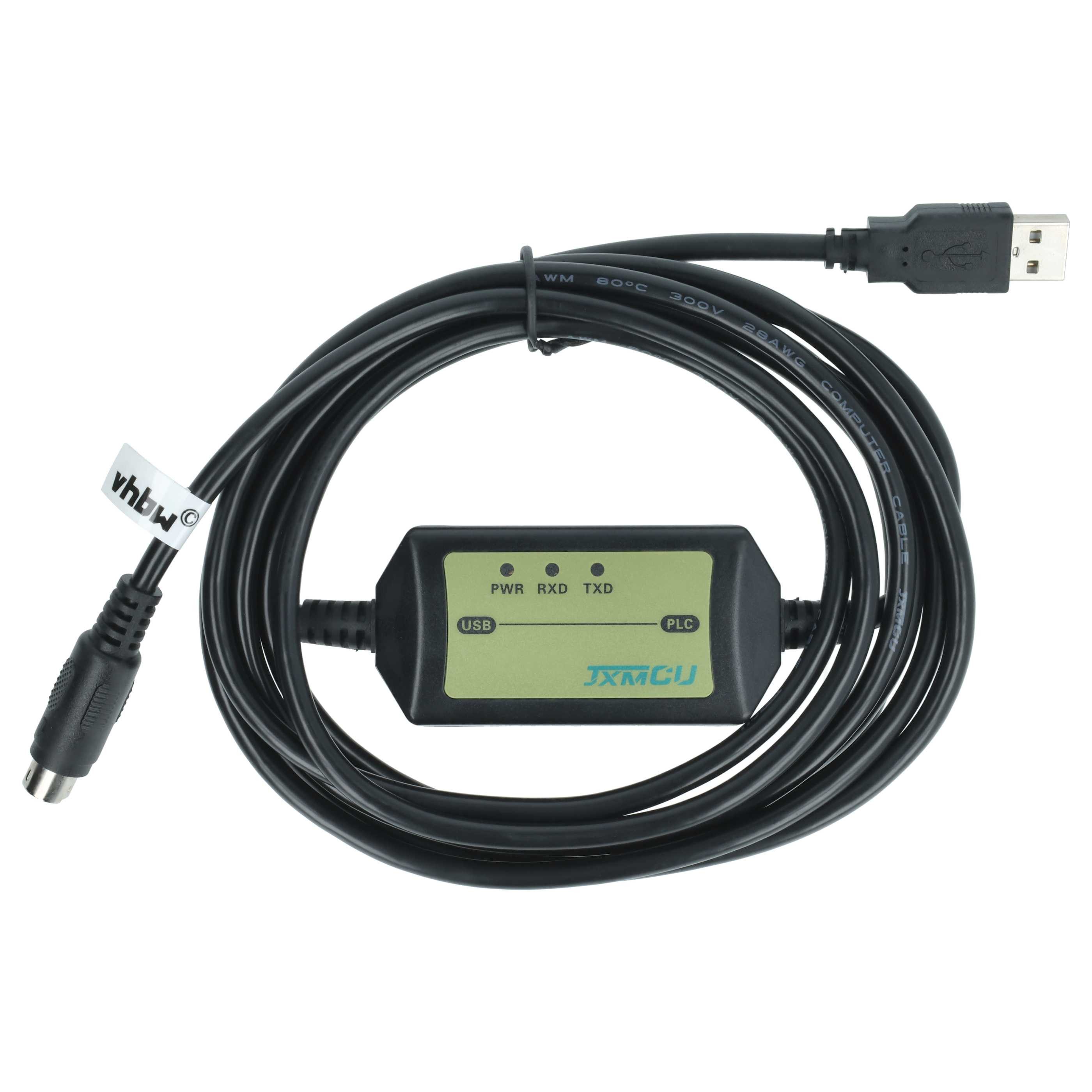 vhbw passend für Mitsubishi MELSEC FX1N, FX3U, FX3GA, FX2N, FX1S, FX Computer-Kabel