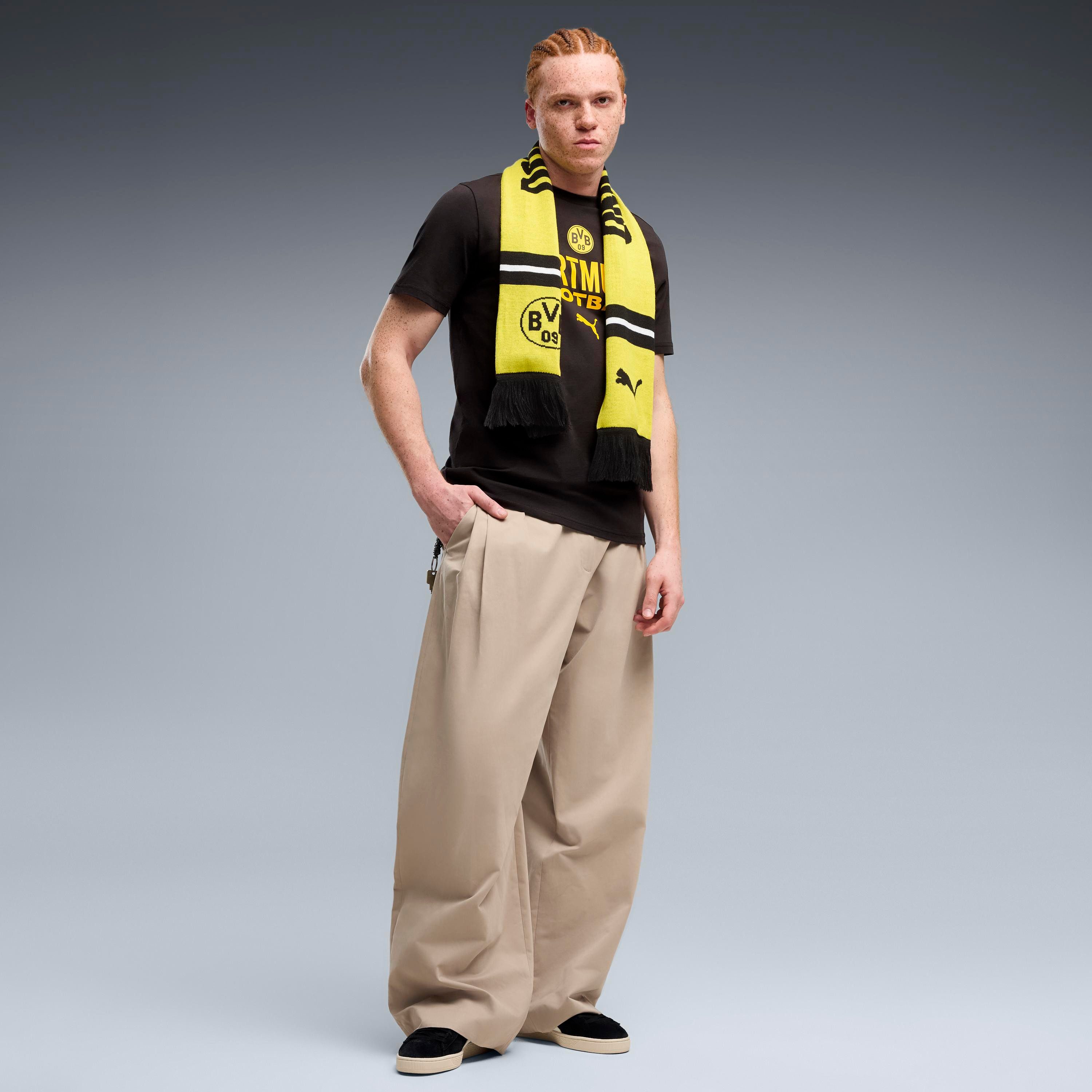 PUMA Trainingsshirt BVB FTBLCULTURE TEE Regular Fit, Kurzarm-Design, Rundhalsausschnitt, Logodruck – Bild 3 von 5