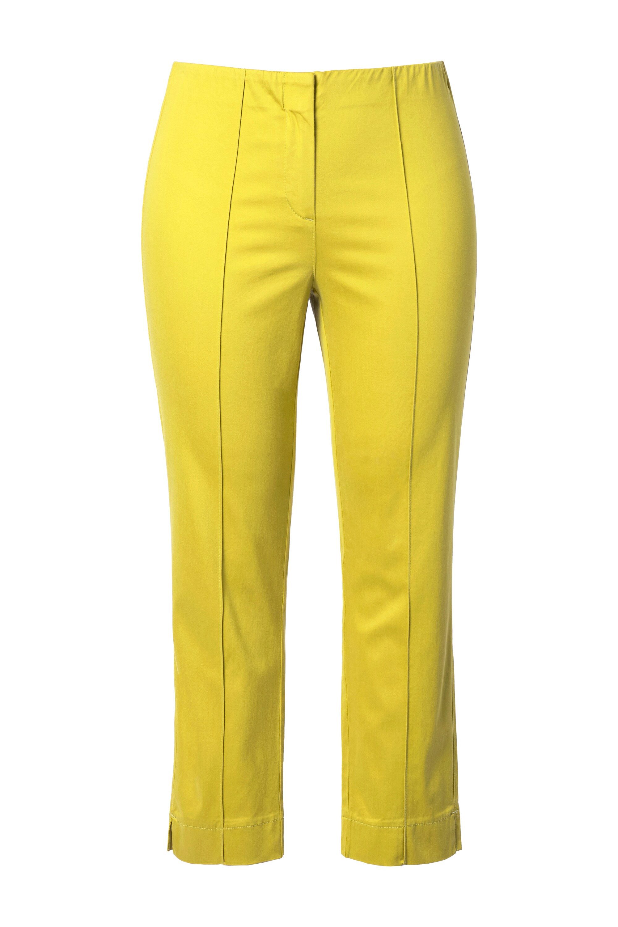 Ulla Popken Funktionshose Hose schmales Bein Elastikbund Biesen Schlitze günstig online kaufen