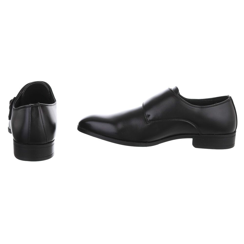 Coolwalk Herren Double Monk Schuh elegant Business Casual Schnürschuh (91917851) Blockabsatz Business-Schuhe in Schwarz – Bild 5 von 5