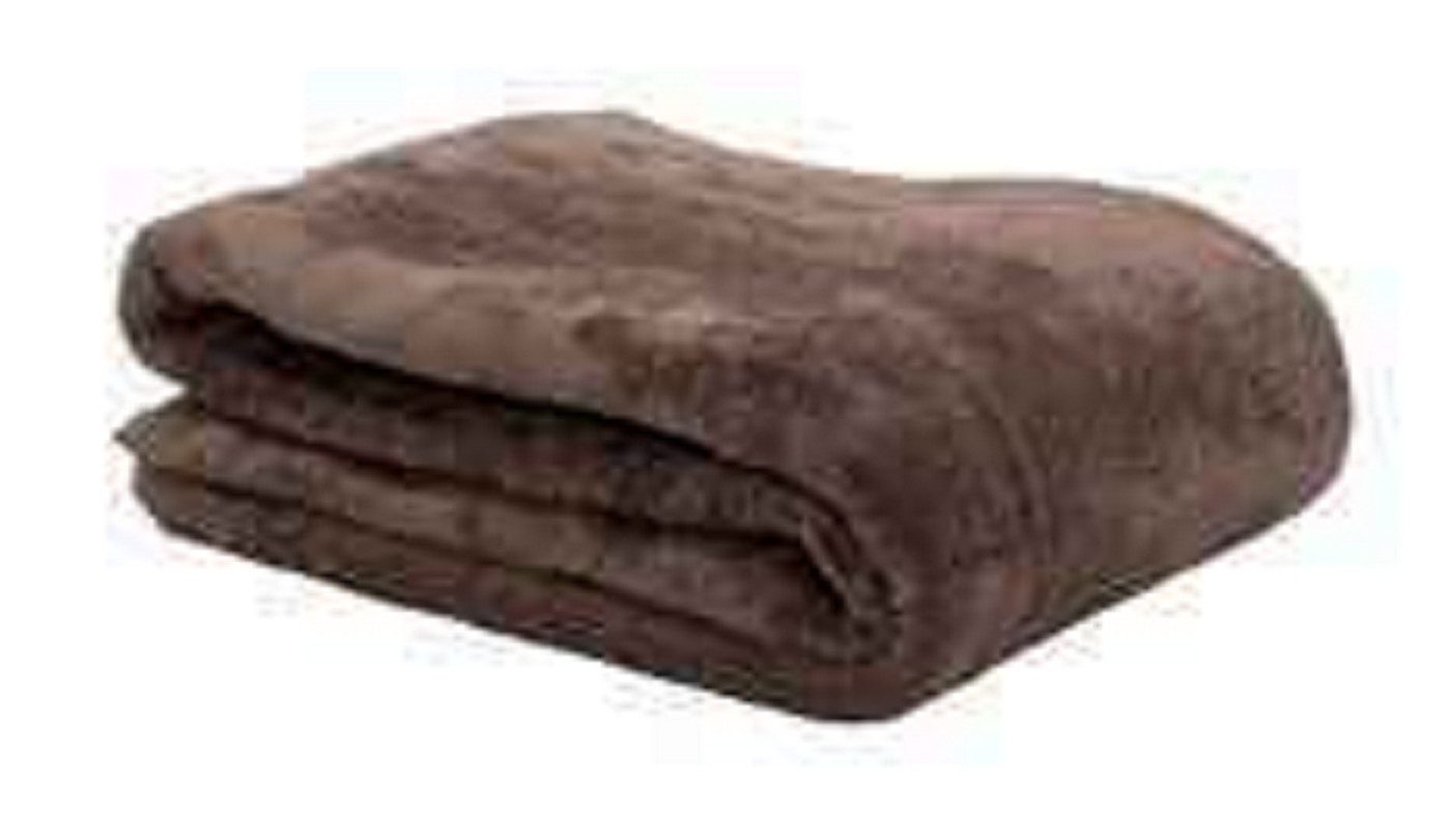 SonnenPartner Tagesdecke Kuscheldecke 150 x 200 cm Dunkelbraun