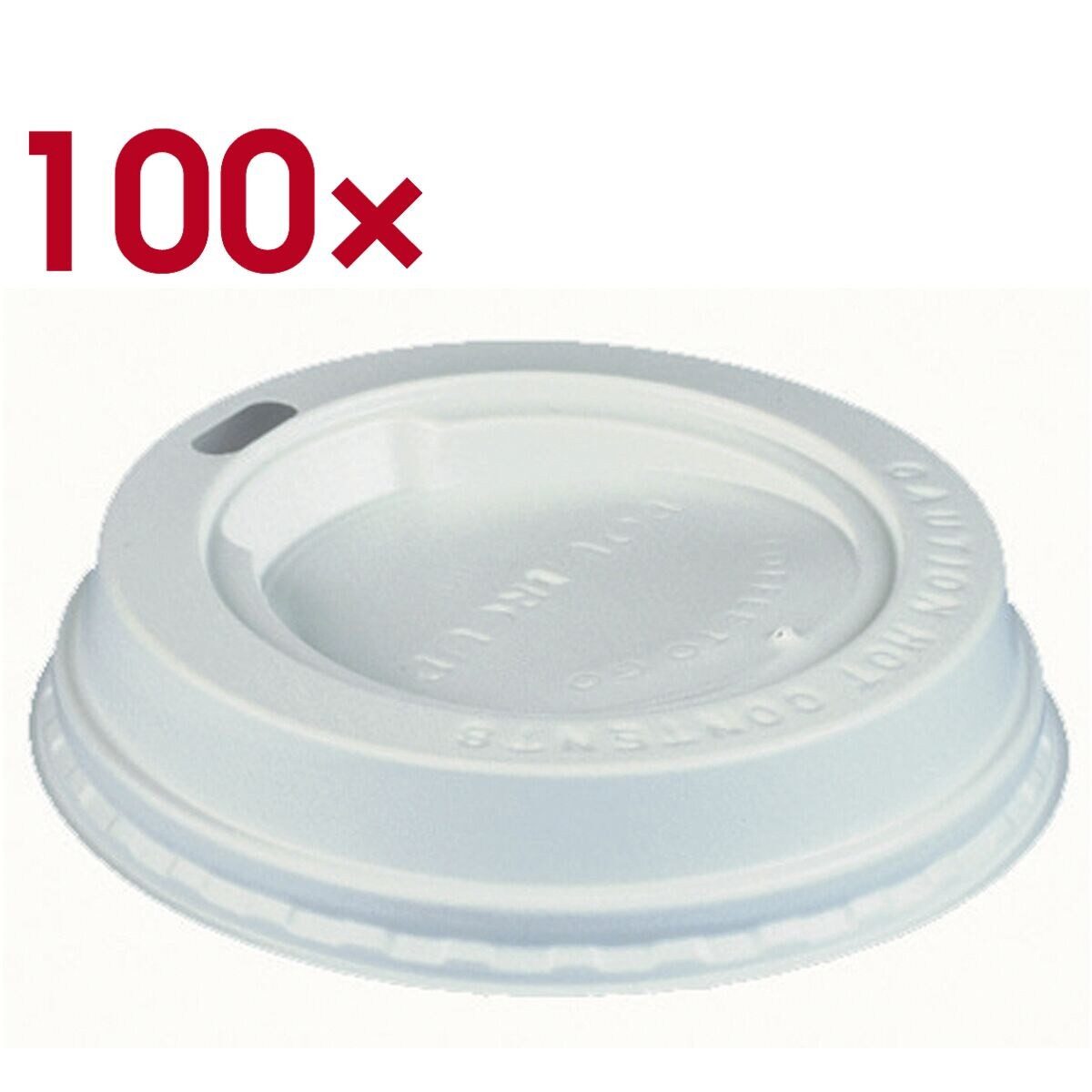 PAPSTAR Becher To Go, 100-tlg., Polystyrol, Ø 8 cm, Deckel für Trinkbecher
