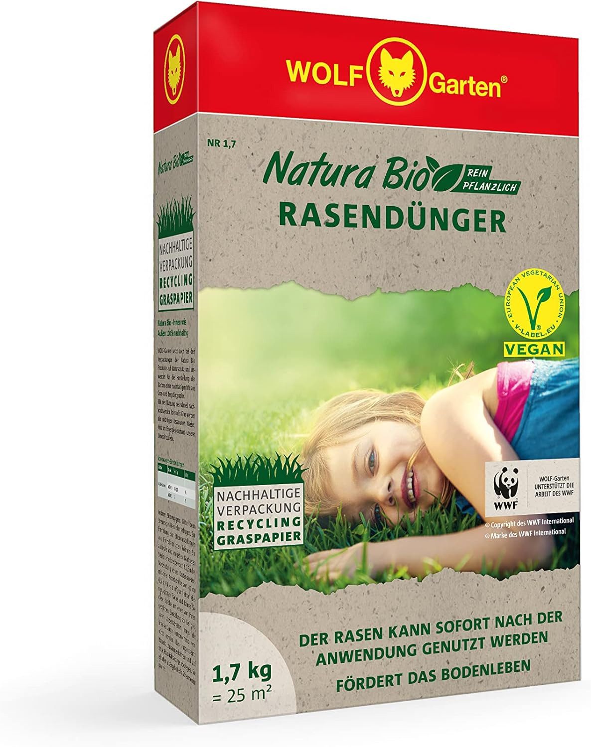 Rasendünger Natura Bio Rasendünger NR 1,7 für 25m²