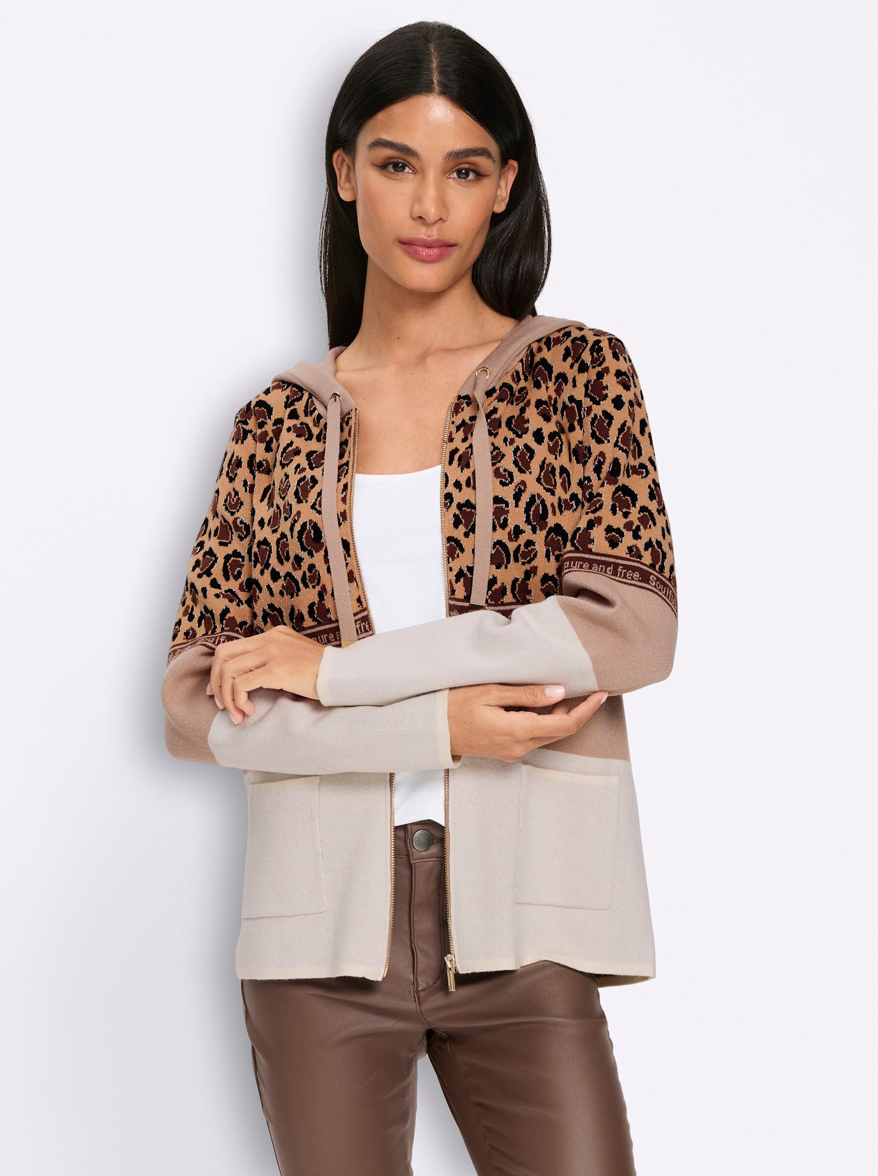 Strickjacke Strickjacke Langarm Jacquard