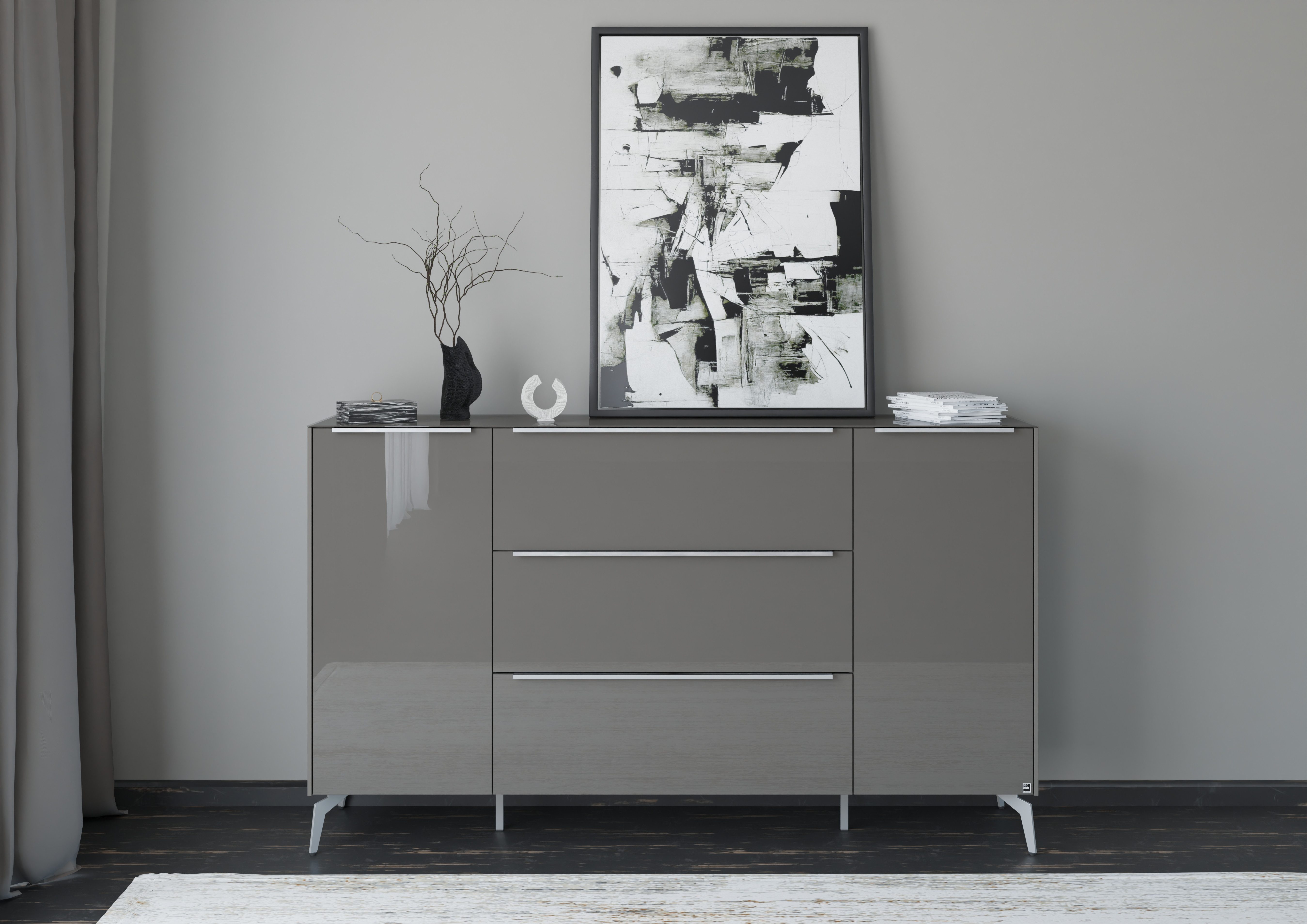 set one by Musterring Sideboard Reno (1 St), Mit Winkelfuß in diversen Farben, 109 cm Höhe & Farbauswahl