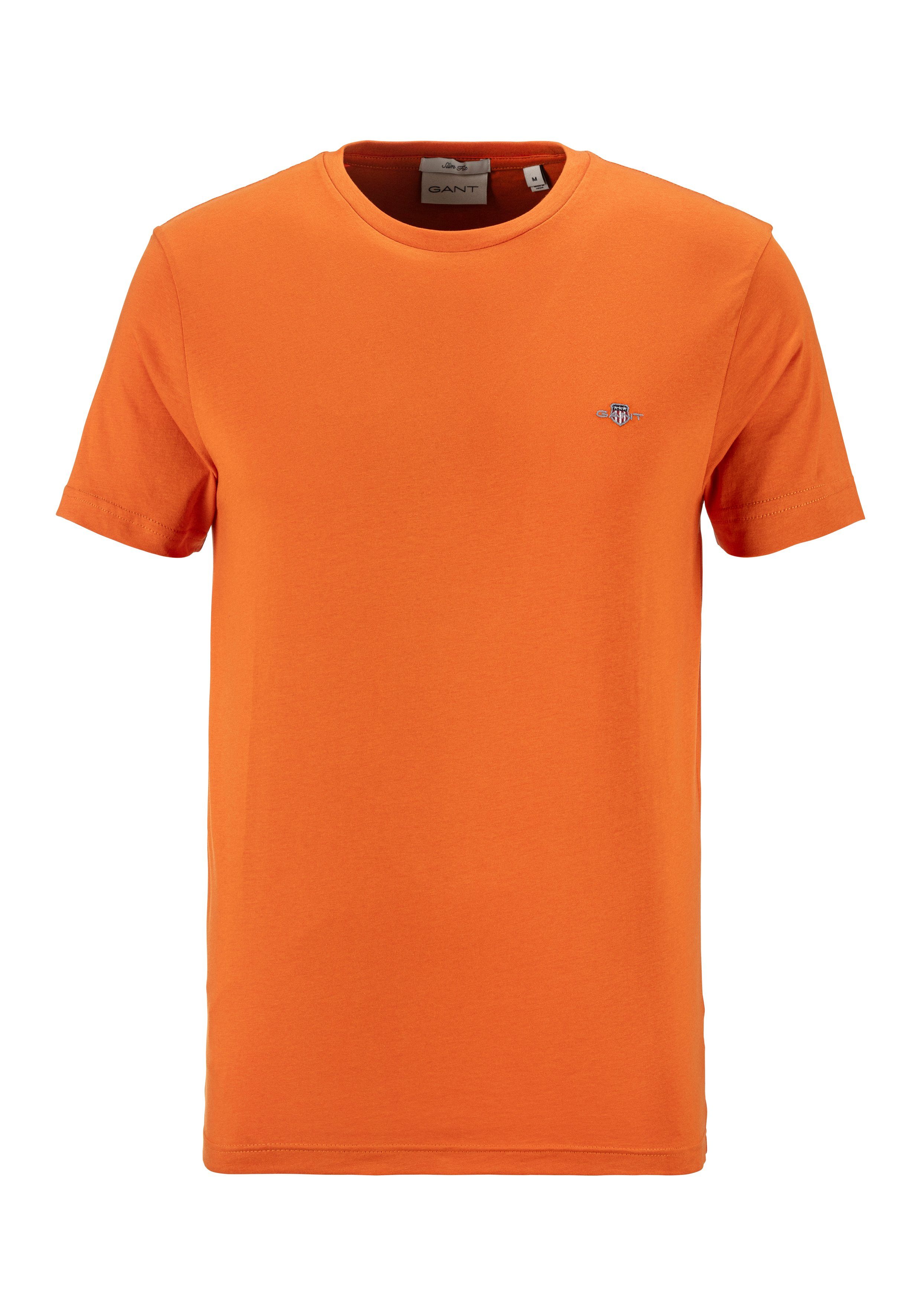 Gant T-Shirt SLIM SHIELD SS T-SHIRT mit Logostickerei auf der Brust