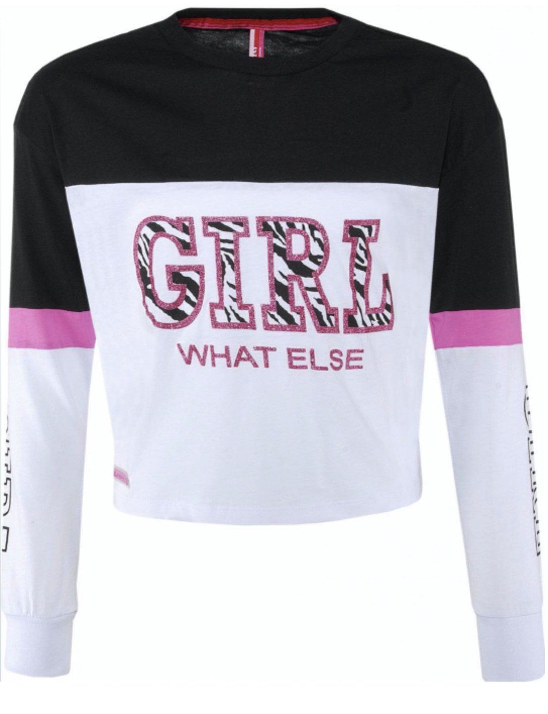 BLUE EFFECT Langarmshirt Mädchen Langarmshirt mit Frontprint und Colorblock