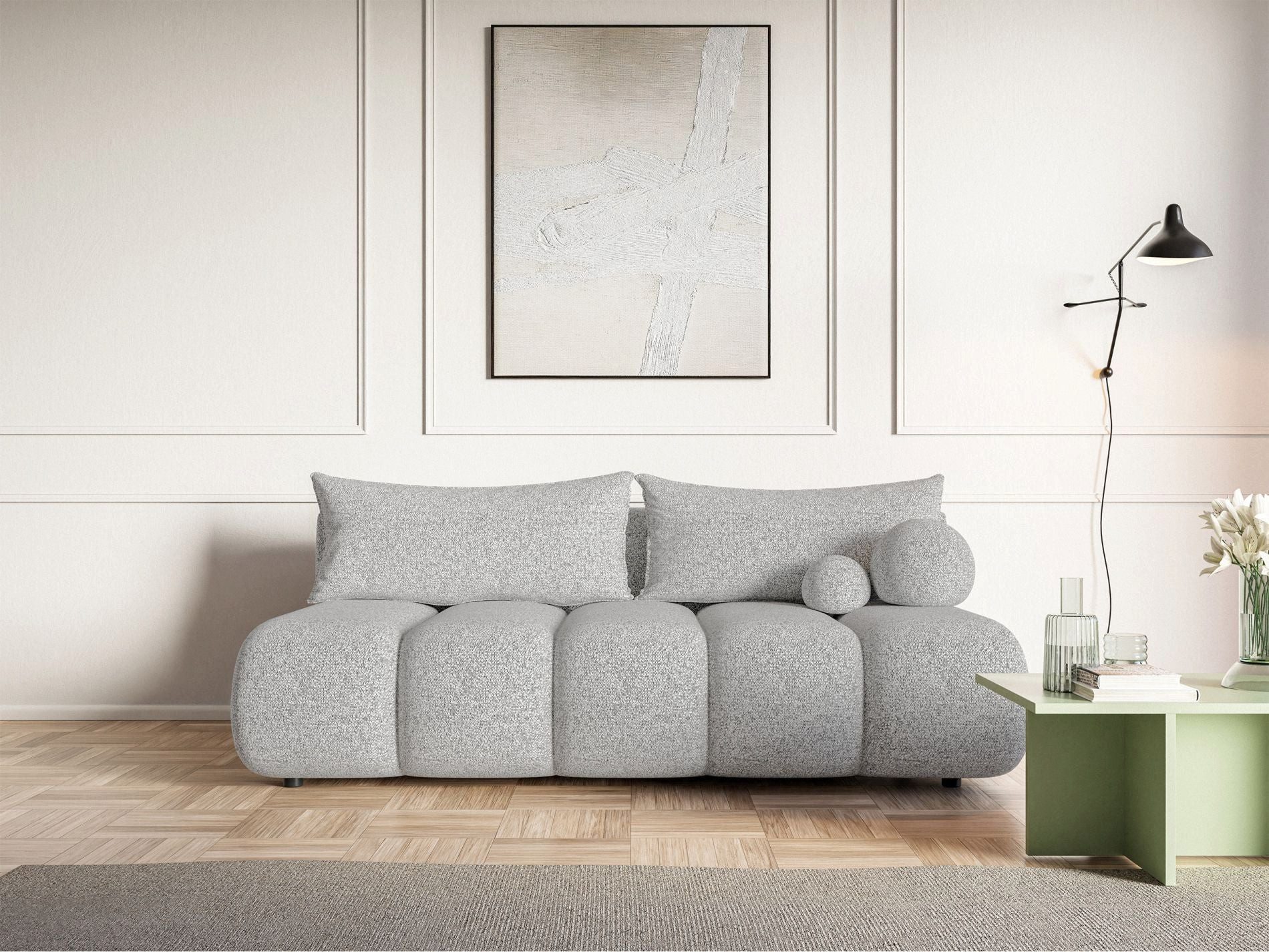 Selsey Schlafsofa DANDELINO MINI, mit Schlaffunktion, Bettkasten und Mélange-Gewebe
