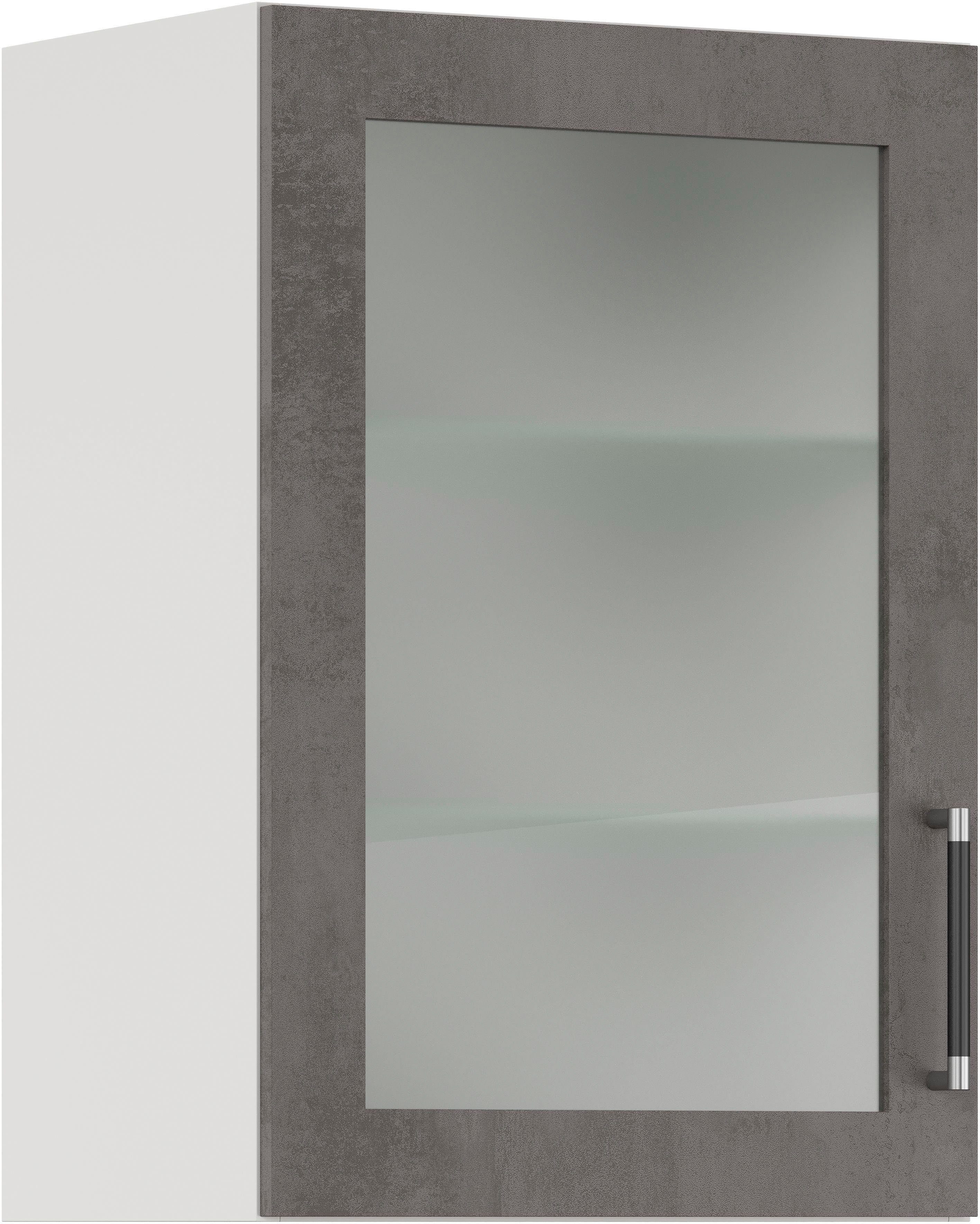 IMPULS KÜCHEN Glashängeschrank "Prag", Breite 50 cm mit Glasdrehtür