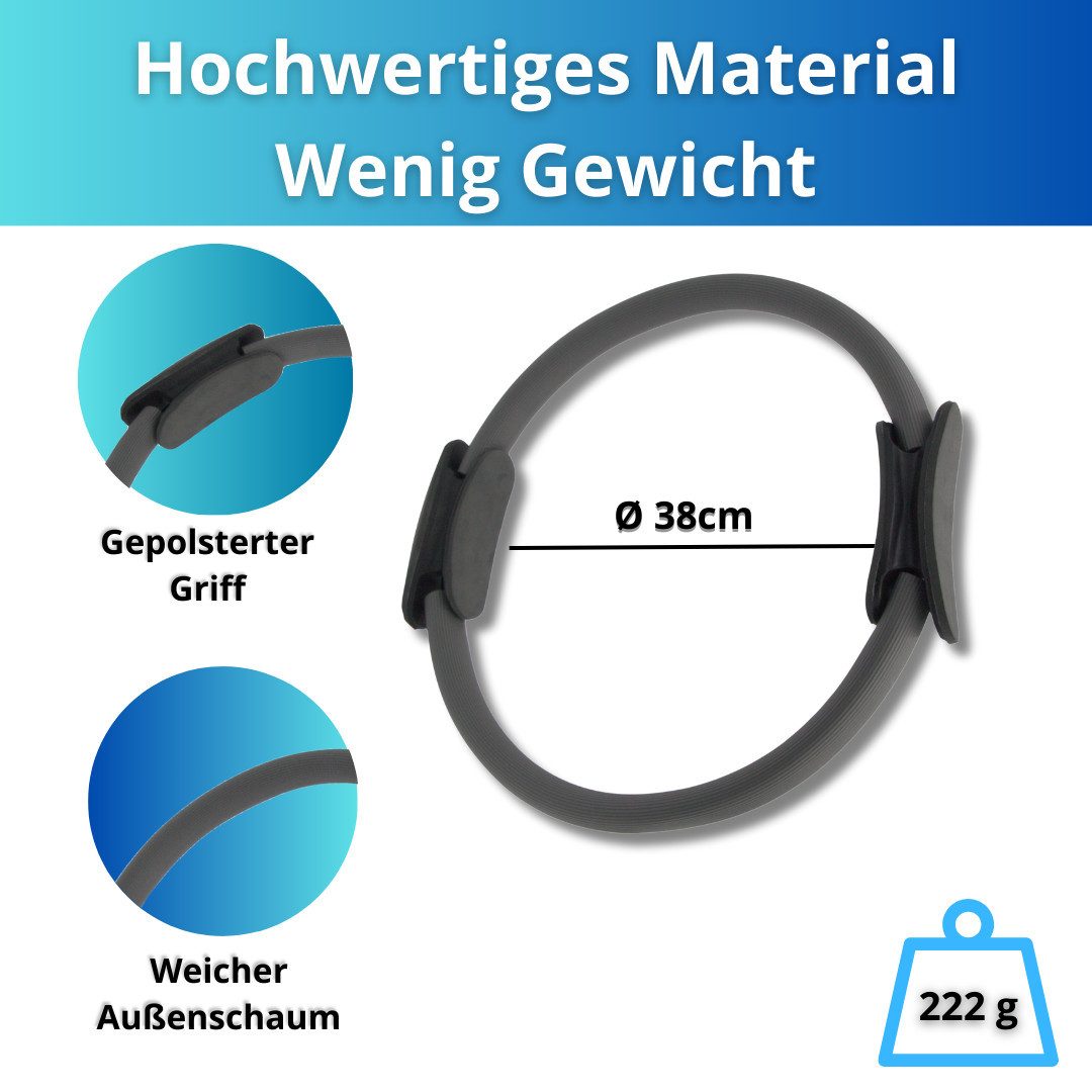 FEELVIT Pilates-Ring Ganzkörpertraining im Set (2, 5 oder 10 Stück), Umweltfreundlich (10-tlg), Ideal für jedes Geschlecht, jedes Alter und jedes Trainingslevel