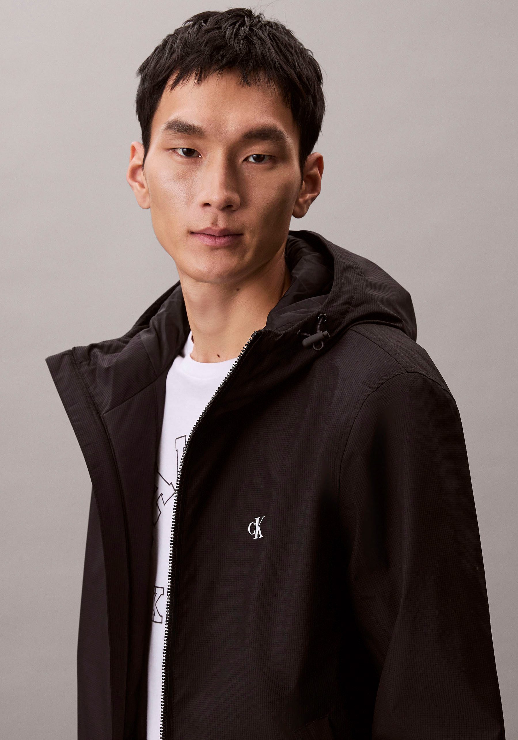Calvin Klein Jeans Blouson Regular Fit, verstellbare Kapuze