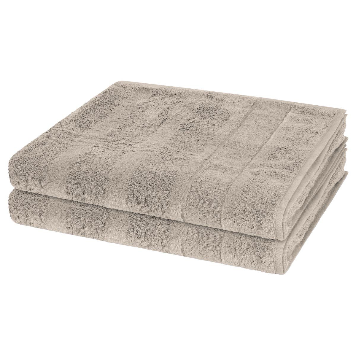Cawö Handtuch Set Noblesse, Walkfrottee (Spar-Set, 2-St), 2 X Duschtuch im Set - Baumwolle - Saugstark