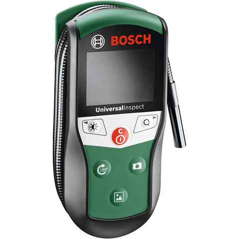 Bosch Home & Garden UniversalInspect Inspektionskamera (mit Batterien, Haken, Magnet, Spiegel, mit 2 Hülsen zum Fixieren des Zubehörs, 8 mm)