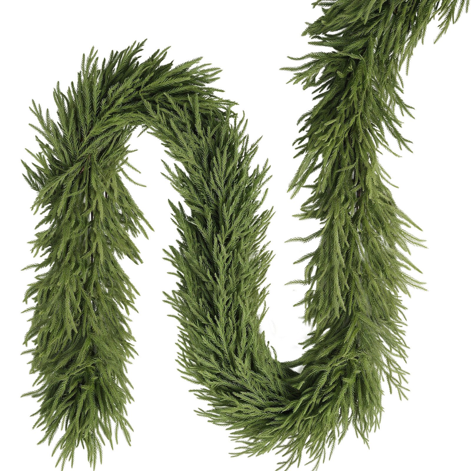 Kunstgirlande Weihnachtsgirlande Künstlich Tannengirlande aus 100% PE-Spritzguss Tanne, Salcar, extra dicht & üppig, Naturgetreue, echt, …