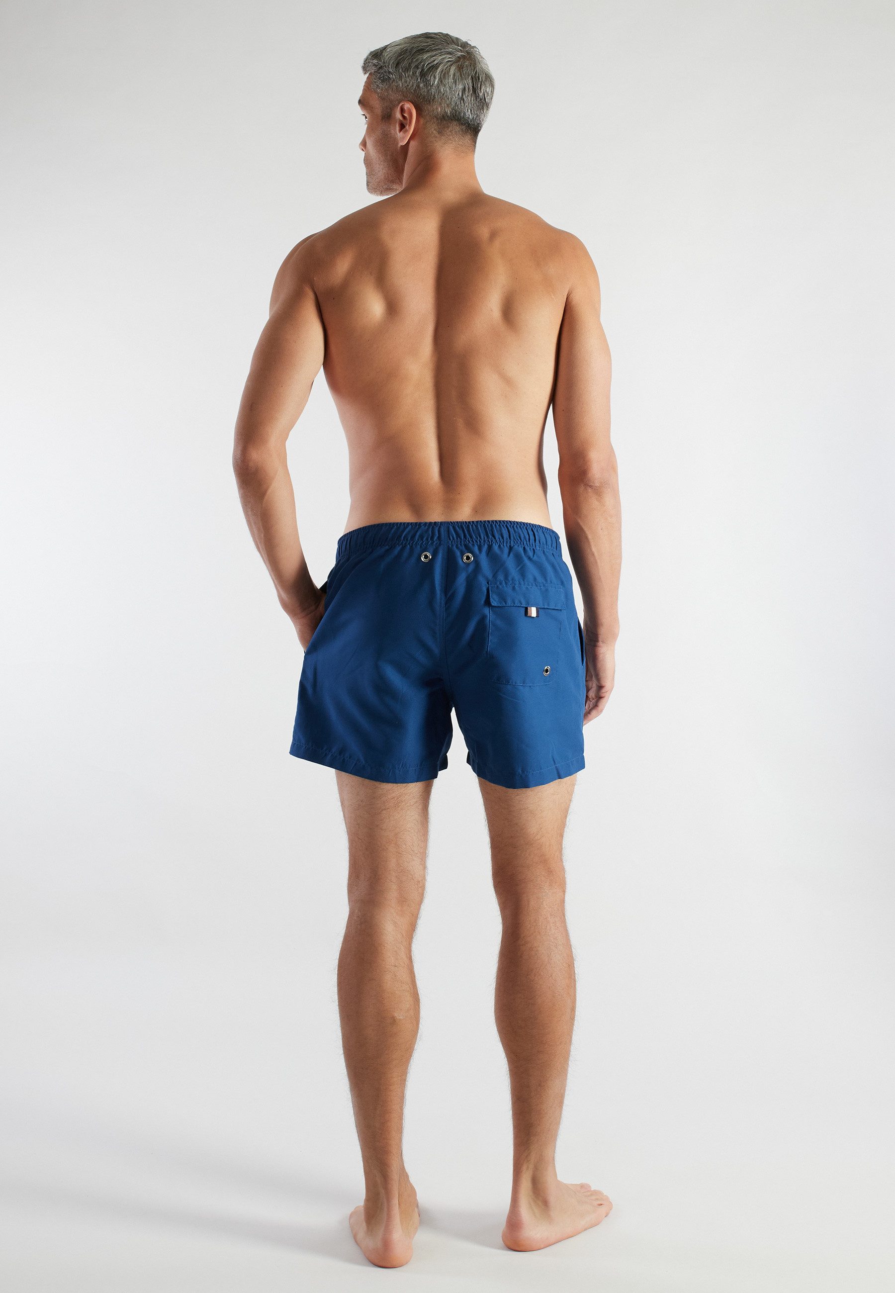 bugatti Badehose BUGATTI Herren Badeshorts blau uni (1-St) – Bild 3 von 4