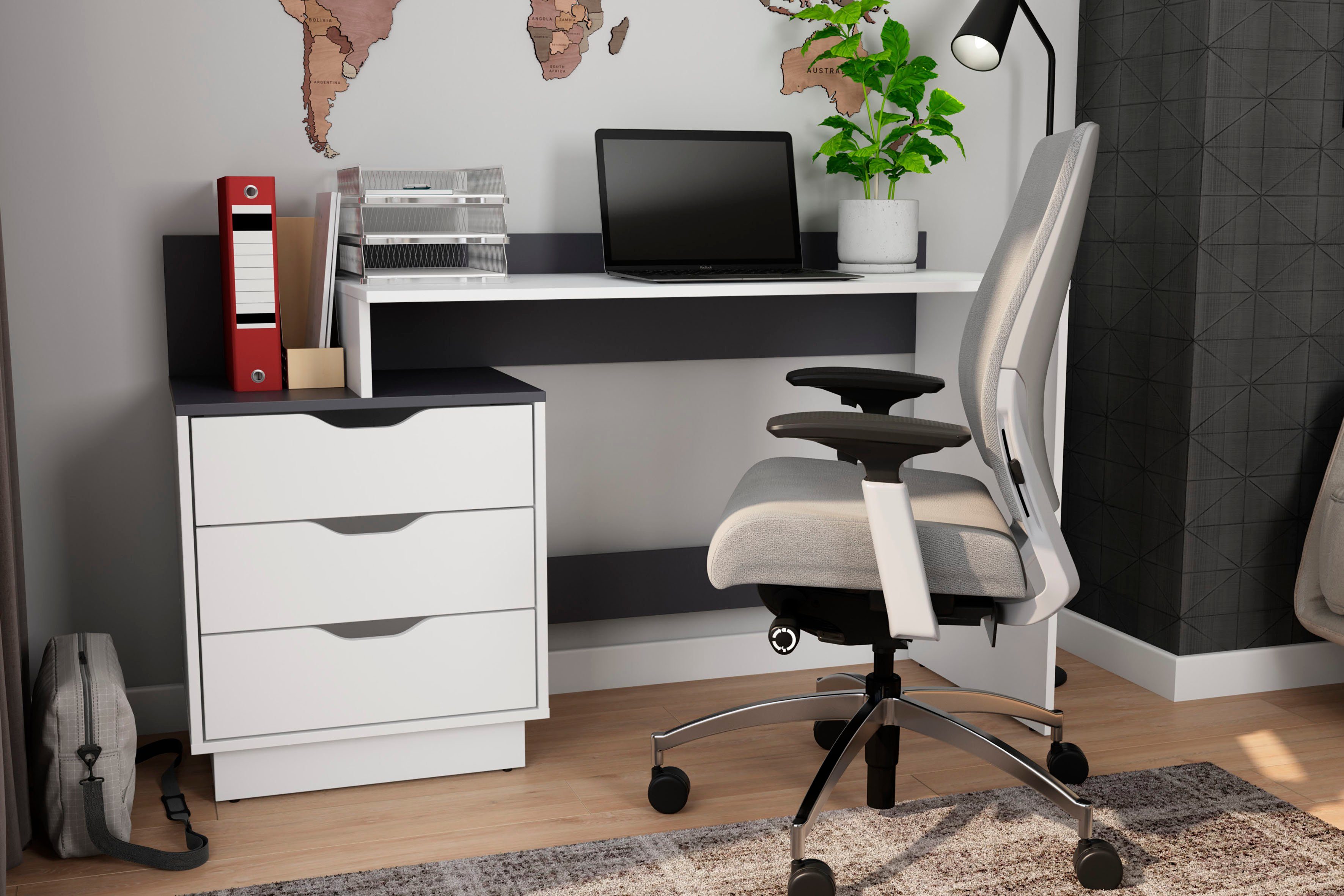 byLIVING Schreibtisch Bern, moderner Computertisch, mit viel Stauraum, Brei günstig online kaufen