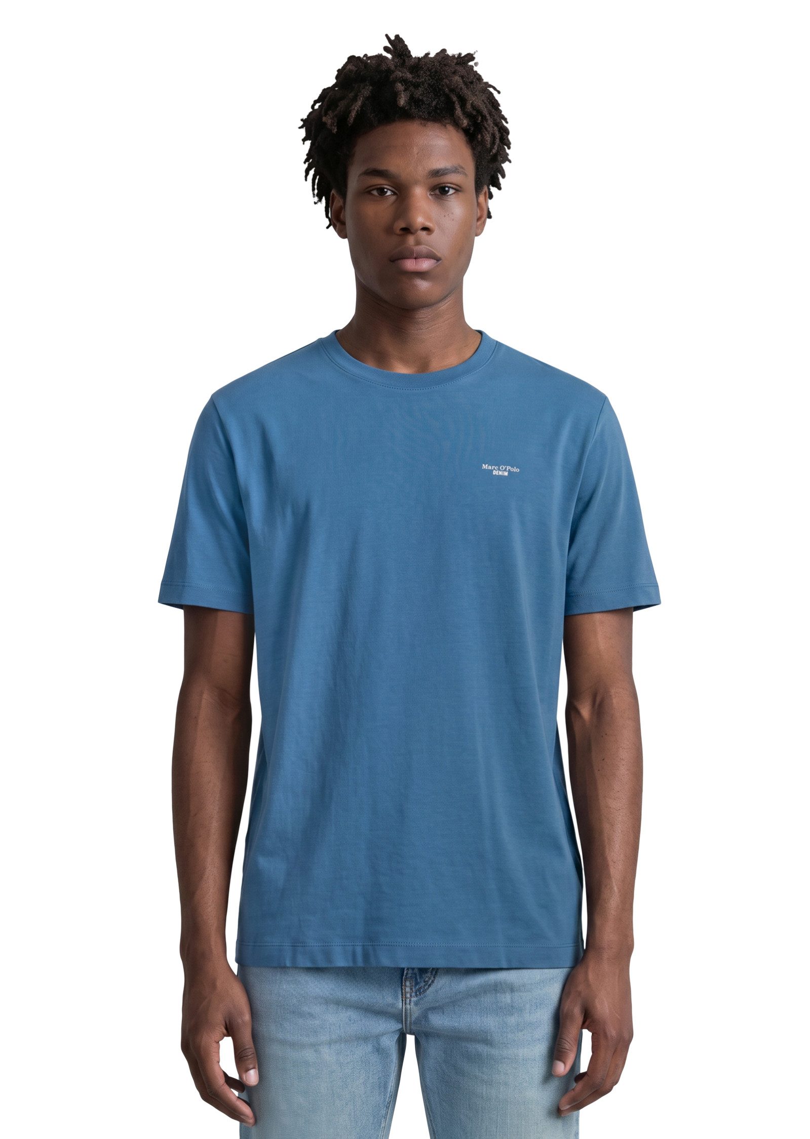 Marc O'Polo DENIM T-Shirt Ein dezenter Logo-Print auf der Brust – Bild 3 von 5