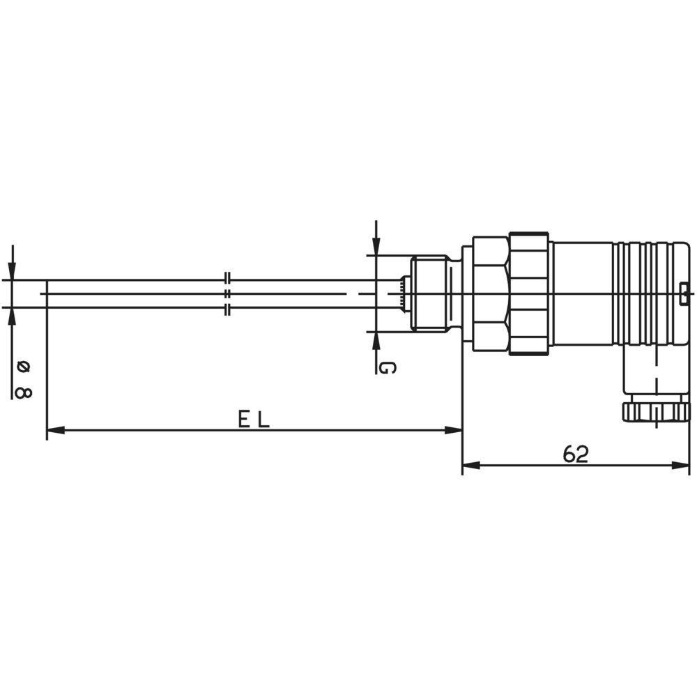 Jumo Sensor Jumo Temperatursensor Fühler-Typ, (VIBROtemp) 902044/20-380-1003-1-8-50-104-26/000