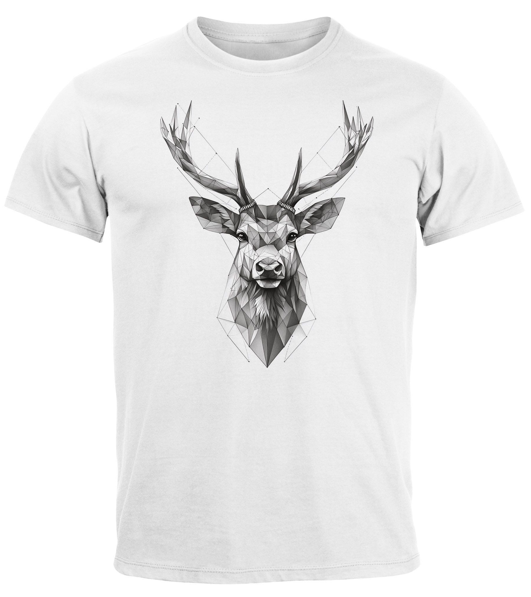 Neverless Print-Shirt Herren T-Shirt Trachtenshirt Hirsch günstig online kaufen
