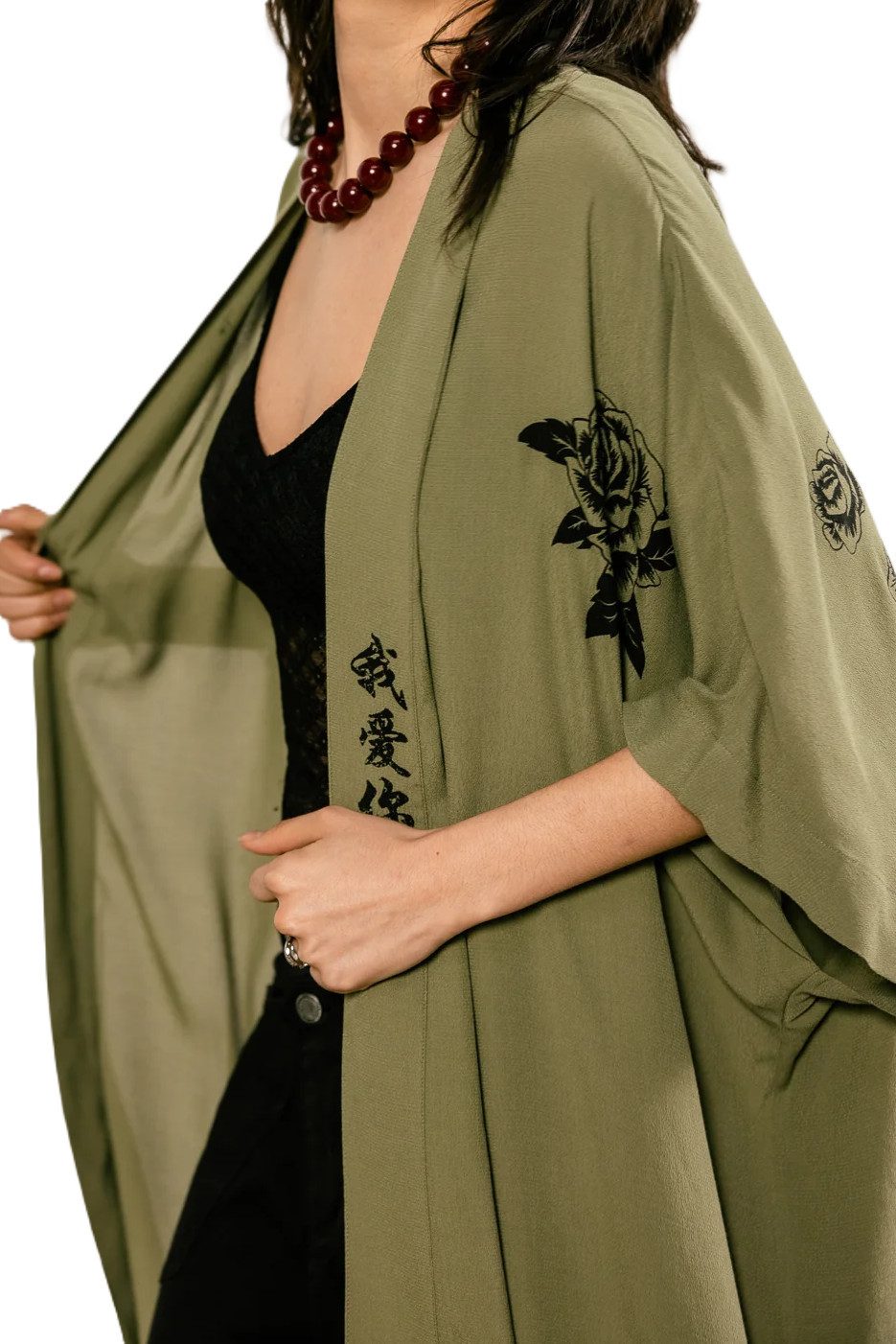 Freeman T. Porter Hemdbluse Kanna Rose Outerwear cardigan - Kimono Damen - Cardigan