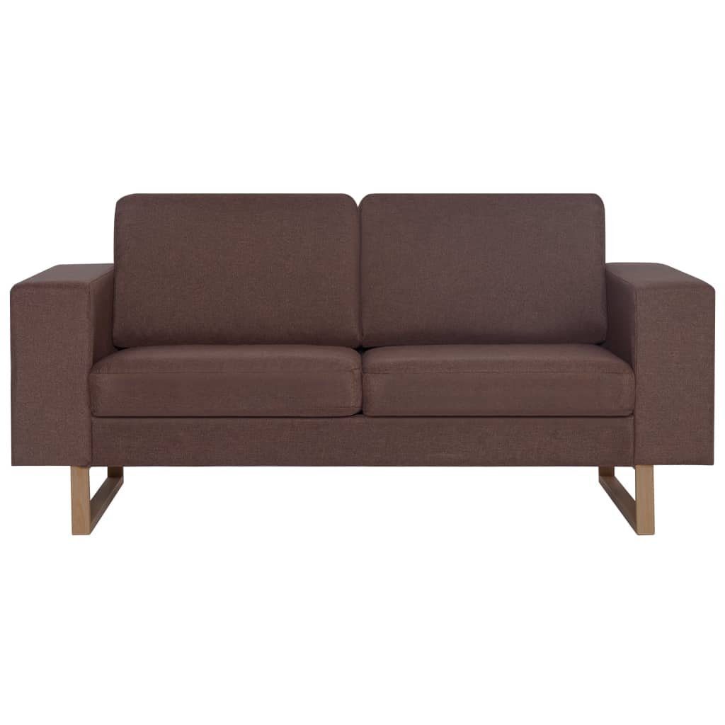 Sofa Braun vidaXL Stoff 2-Sitzer-Sofa