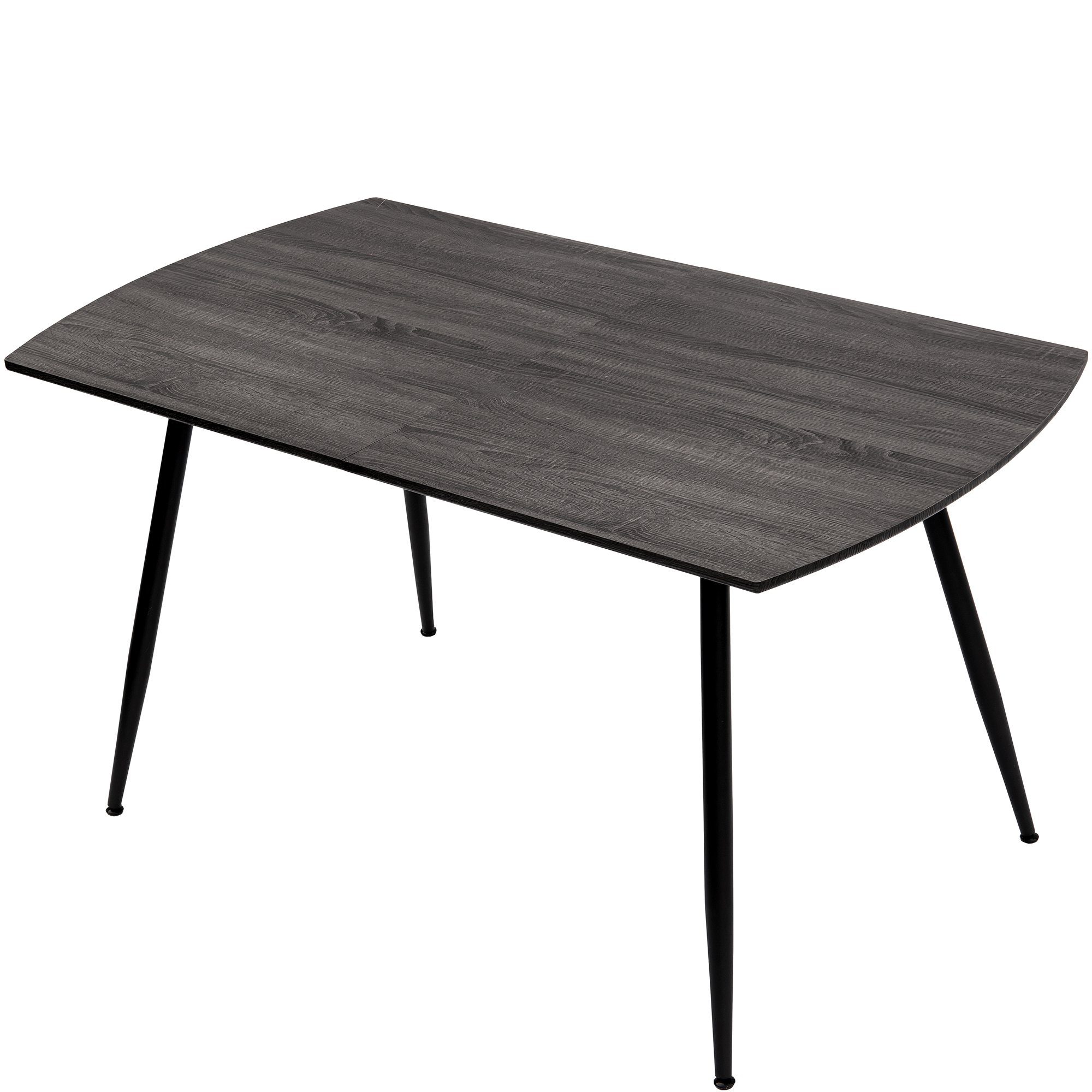 Küchentisch 140-180x80cm Esstisch Optik Dunkelgrau Personen Sabina, ausziehbar Esstisch Holz TRISENS 6-10