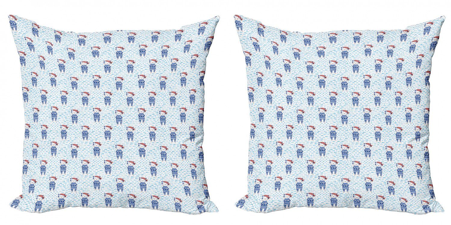 Kissenbezüge Modern blauen (2 Digitaldruck, Abakuhaus den Accent Katze in Doppelseitiger Stück), Matrosenanzug Pirates