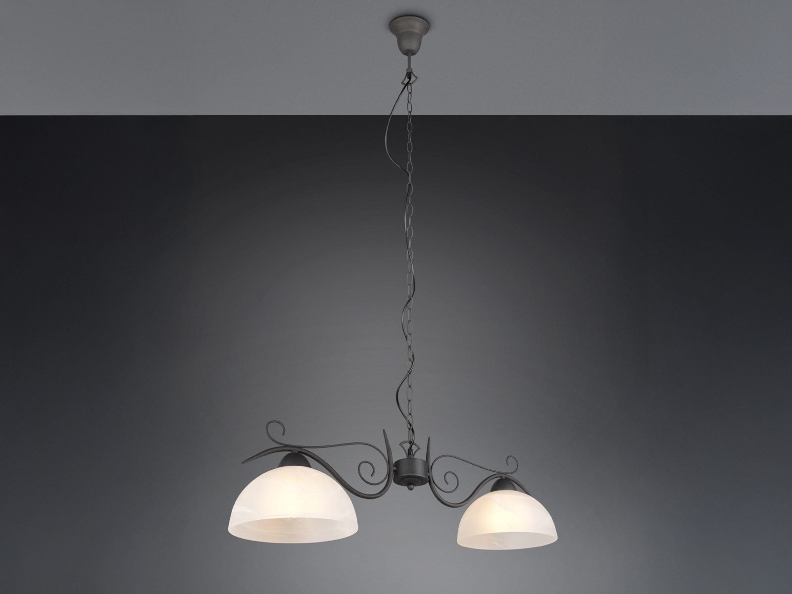 Reality Leuchten LED Pendelleuchte, LED wechselbar, Warmweiß, Landhaus-stil Lampe hängend über-n Esstisch & Kücheninsel, Breite 82cm
