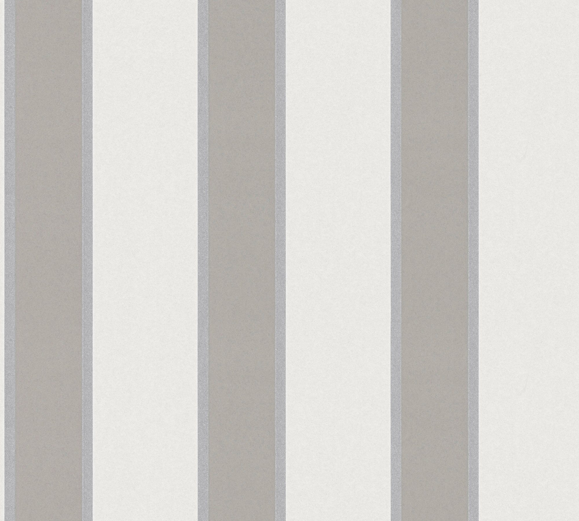 A.S. Création Architects Paper Vliestapete Alpha, glatt, gestreift, glänzend, matt, Tapete Streifen dunkelbeige/silberfarben/creme