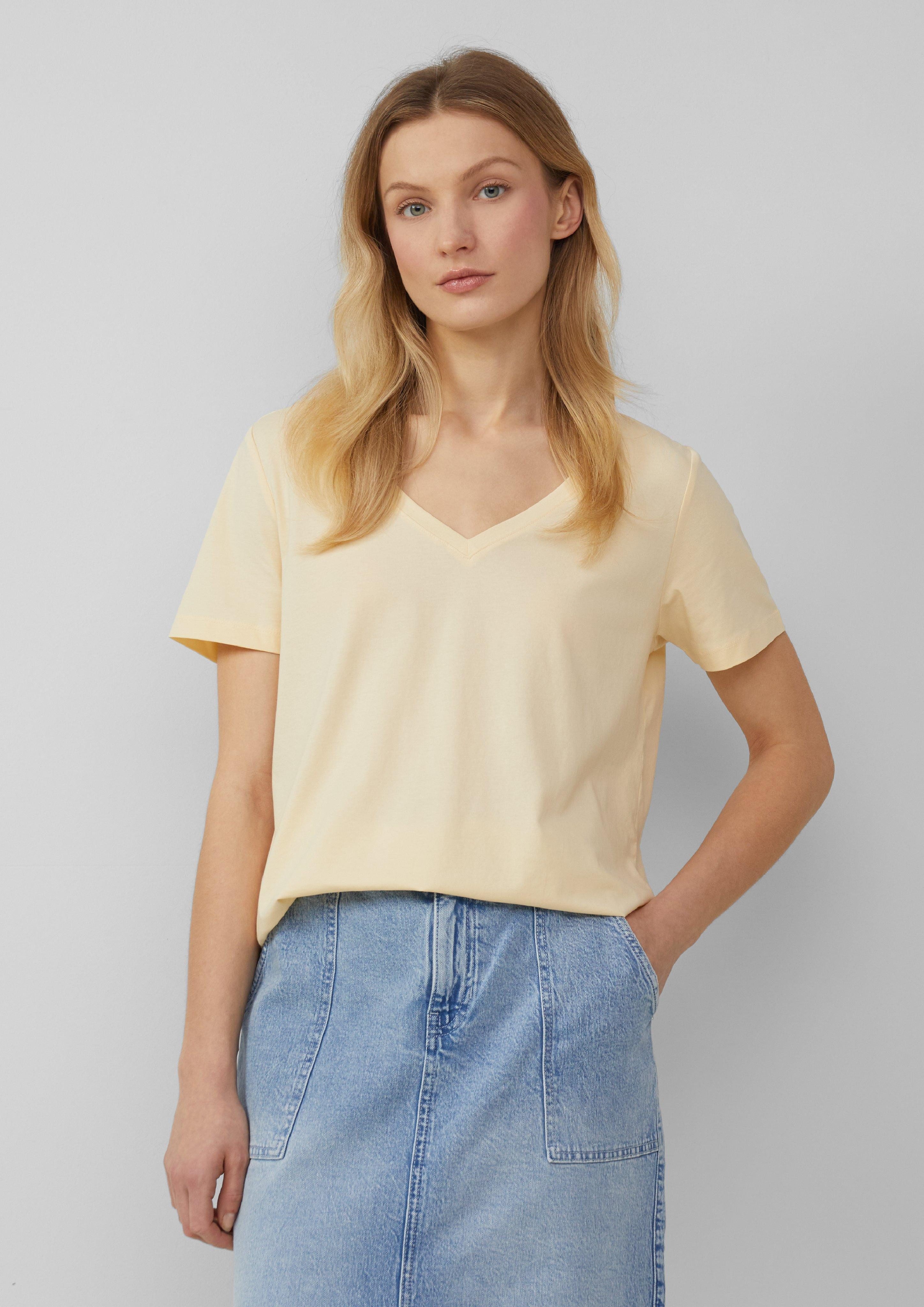 s.Oliver Kurzarmshirt T-Shirt mit V-Ausschnitt günstig online kaufen