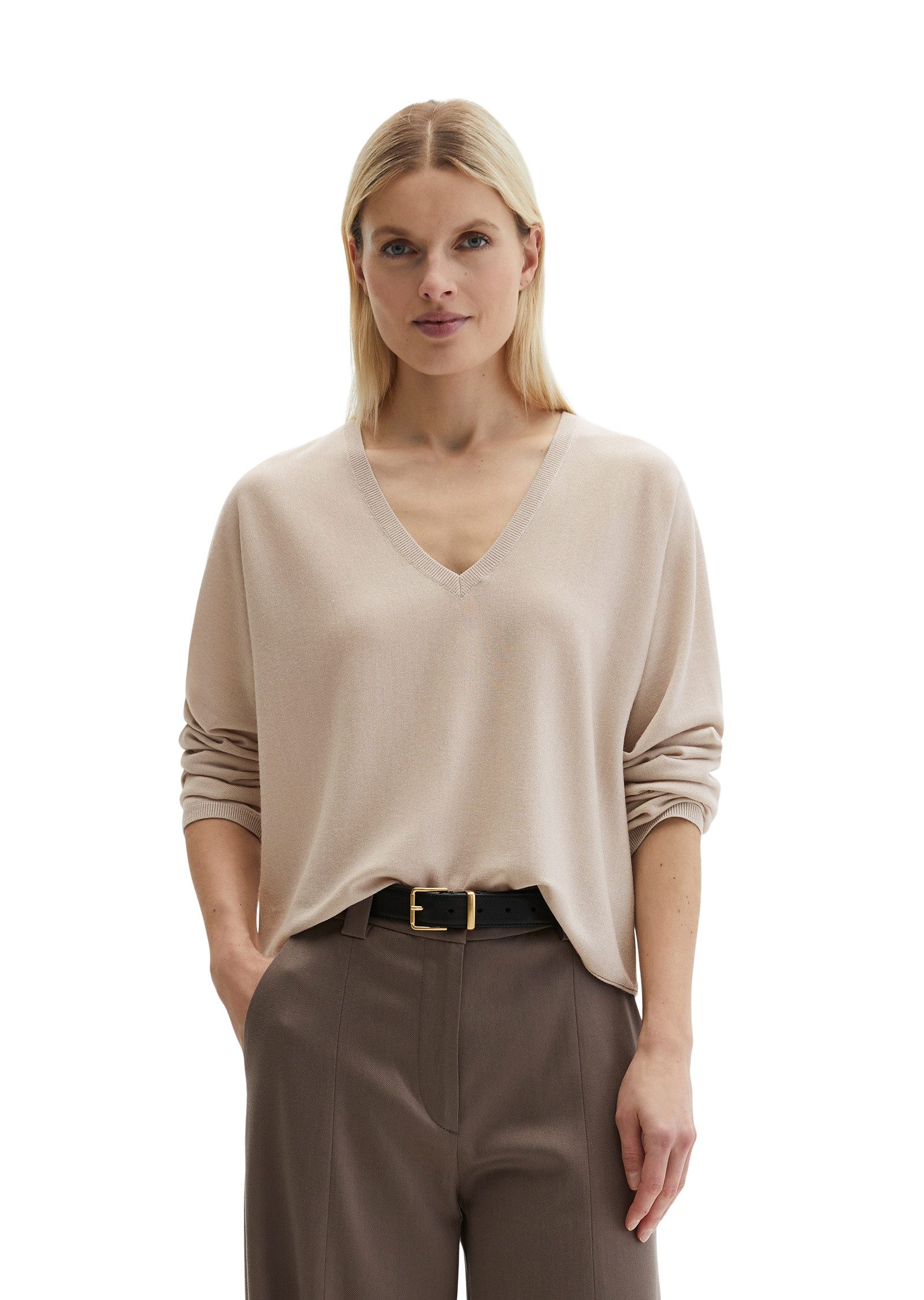 Marc O'Polo Strickpullover aus Merinowolle-Viskose-Mix günstig online kaufen