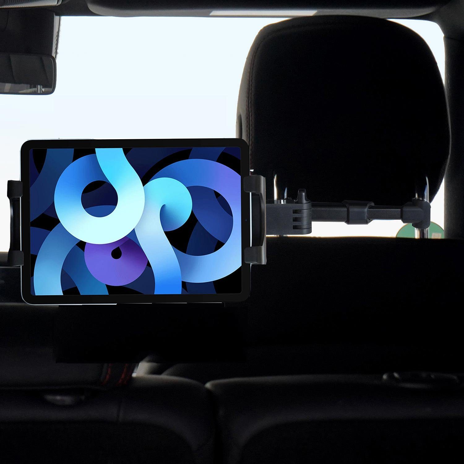 Wicked Chili Tablet-Halterung Ausziehbare KFZ-Kopfstützen Halterung für iPad, (bis 13 Zoll, 1er Set, 1-tlg., Universal Auto Tablet Halterung, vibrationsfrei, ausziebhar, stabil, r)