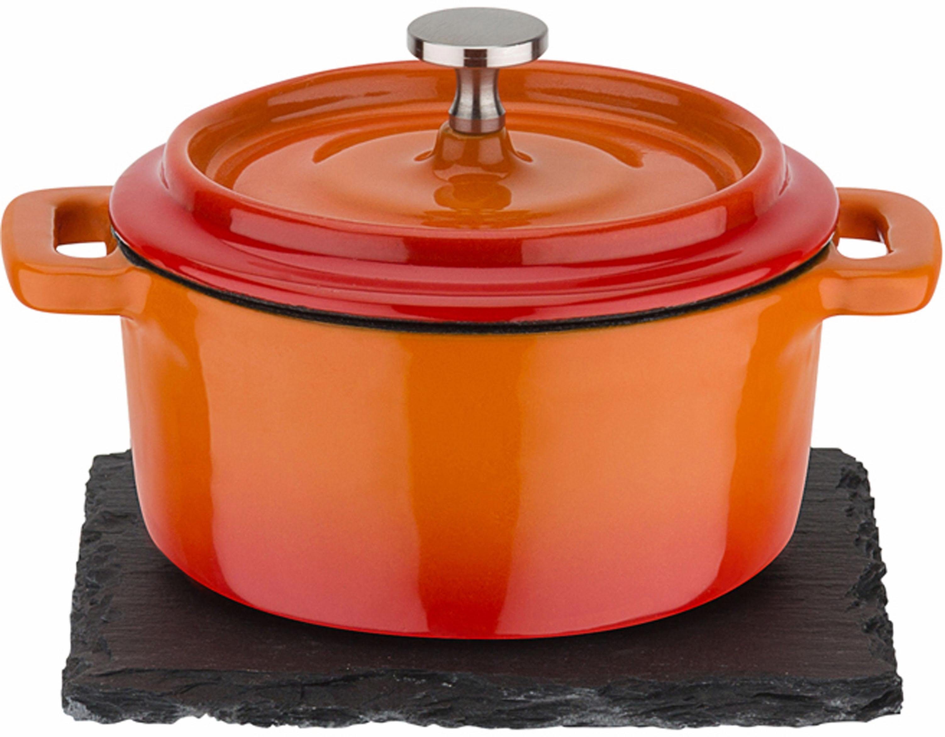 GSW Serviertopf Orange Shadow, rund, Gusseisen (1-tlg), Induktion