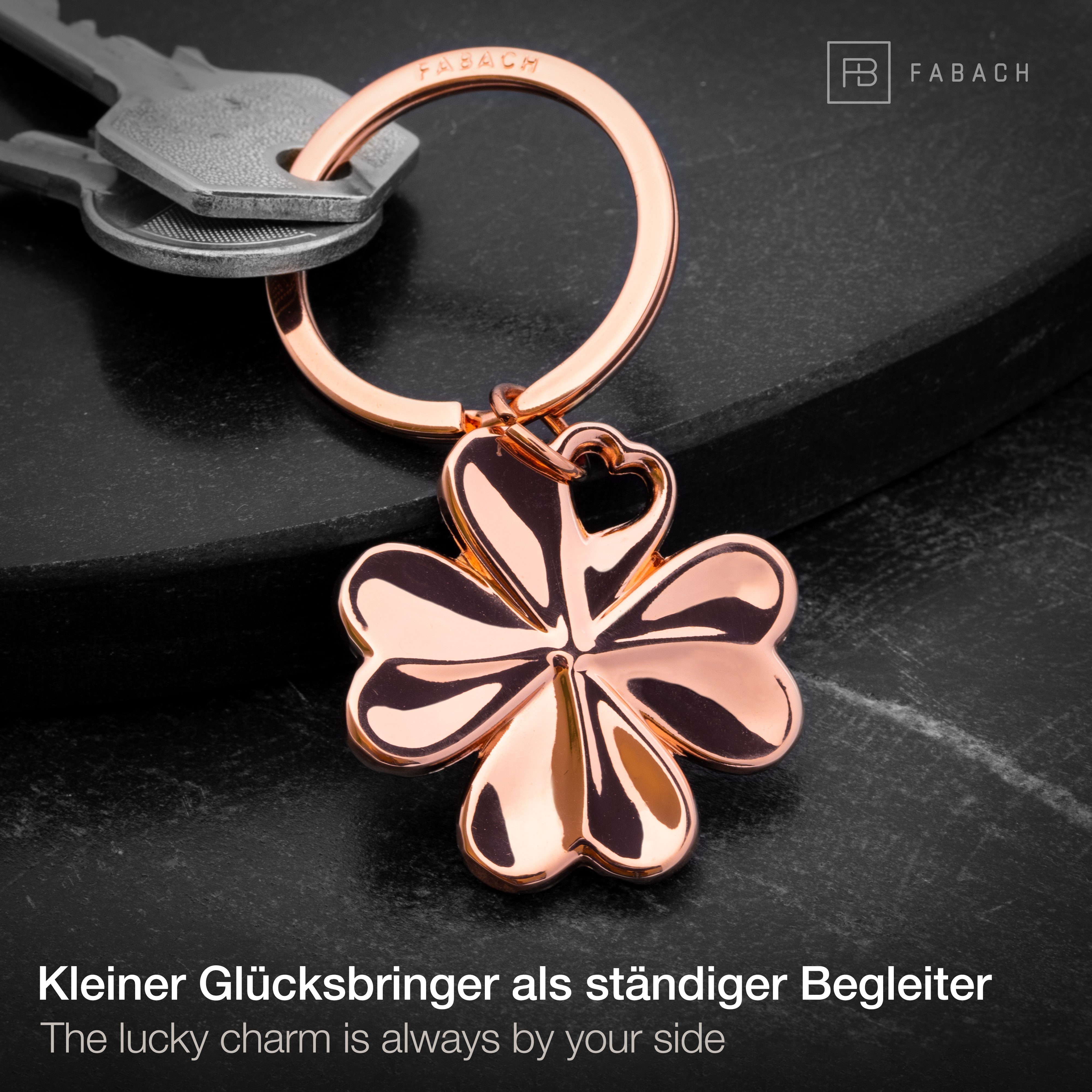 FABACH Schlüsselanhänger Glücksbringer Kleeblatt - Viel Erfolg Prüfung - Viel Glück Operation – Bild 4 von 5
