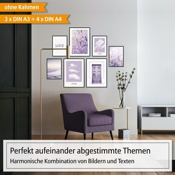 Hyggelig Home Poster, Pflanze (Set, 7 St), Knickfreie Lieferung Qualitätsdruck Dickes Papier