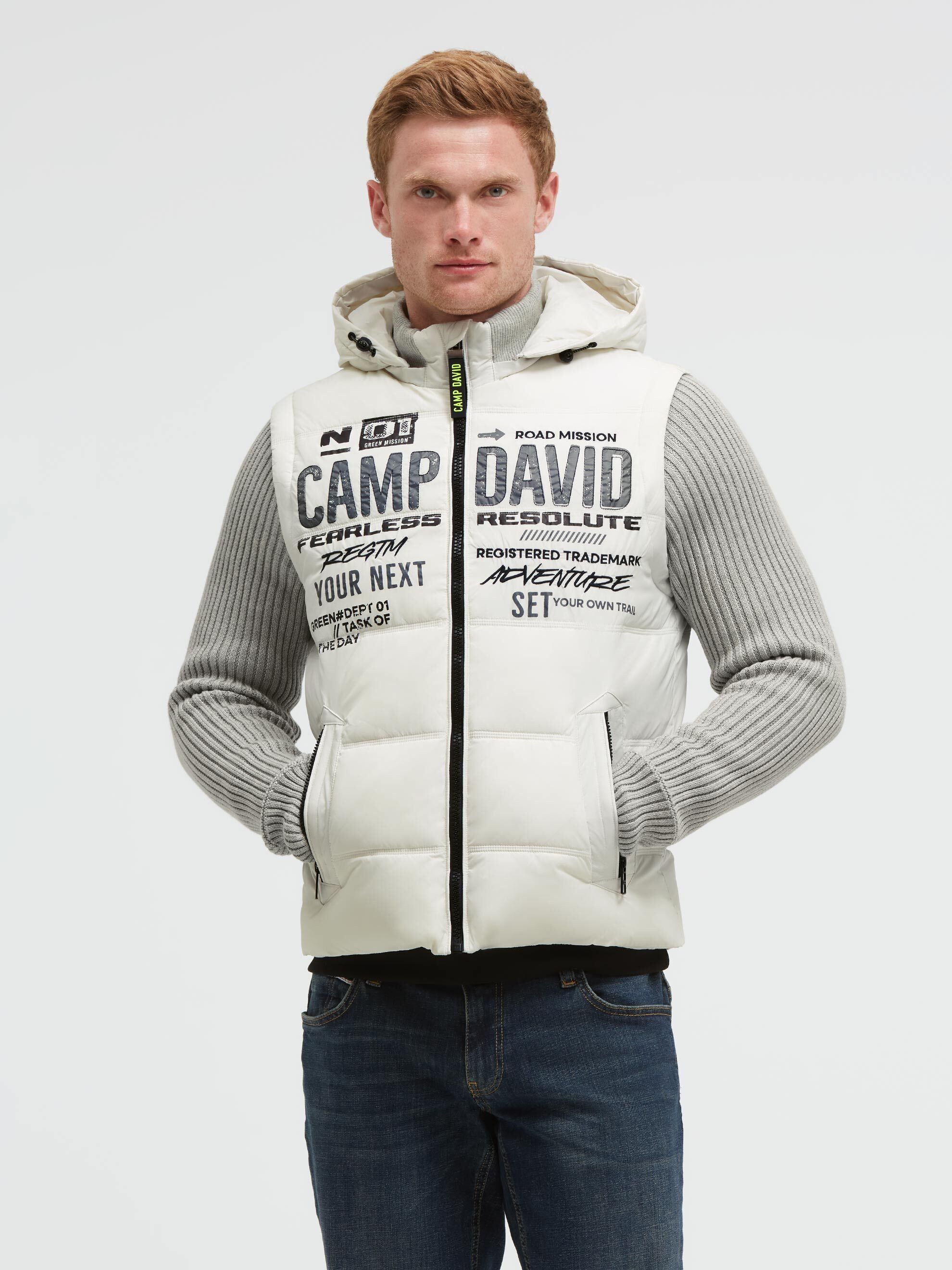 CAMP DAVID Winterjacke mit abnehmbaren Ärmeln