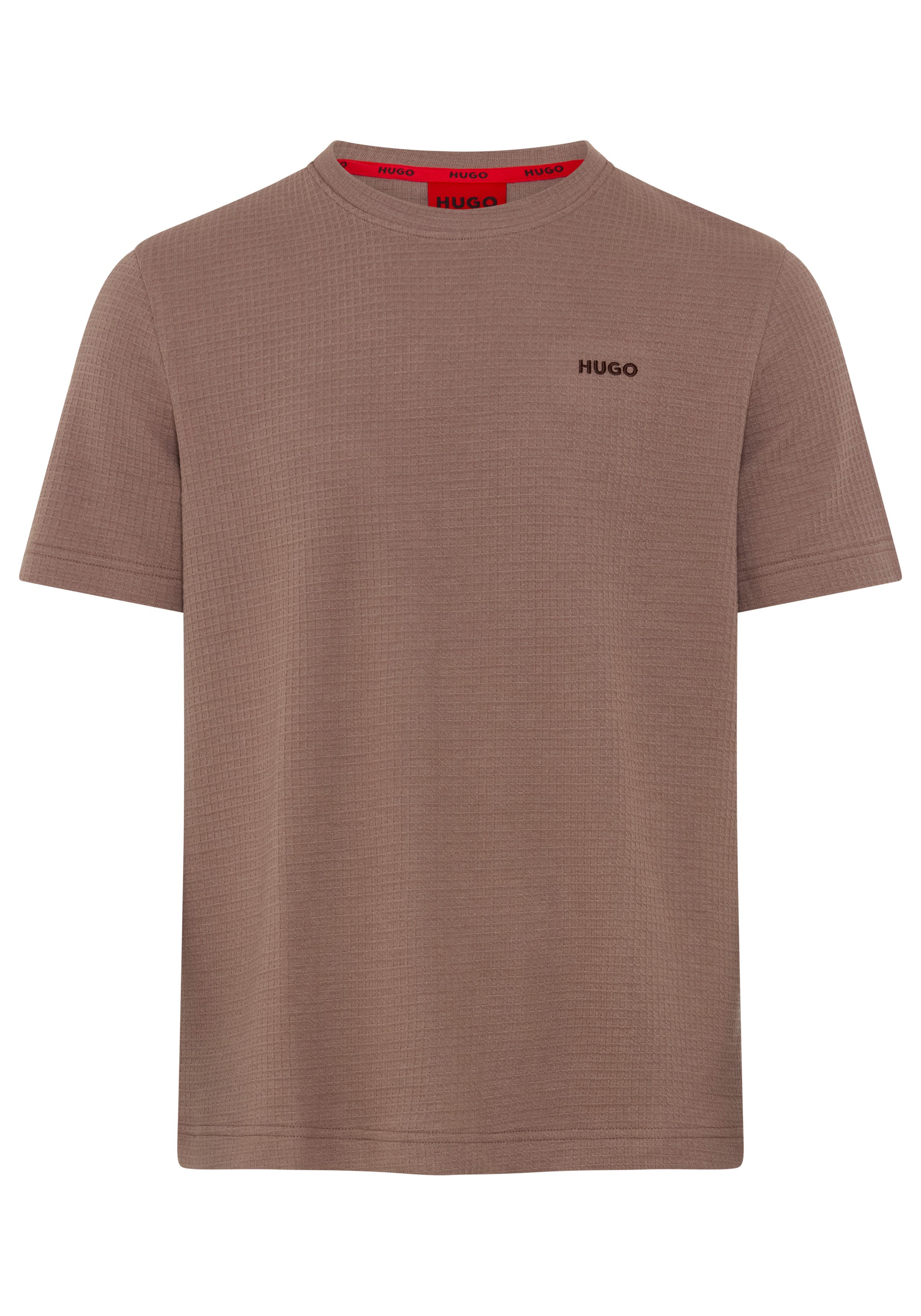 HUGO T-Shirt,Austin T-Shirt Waffelstruktur und Logo-Stickerei