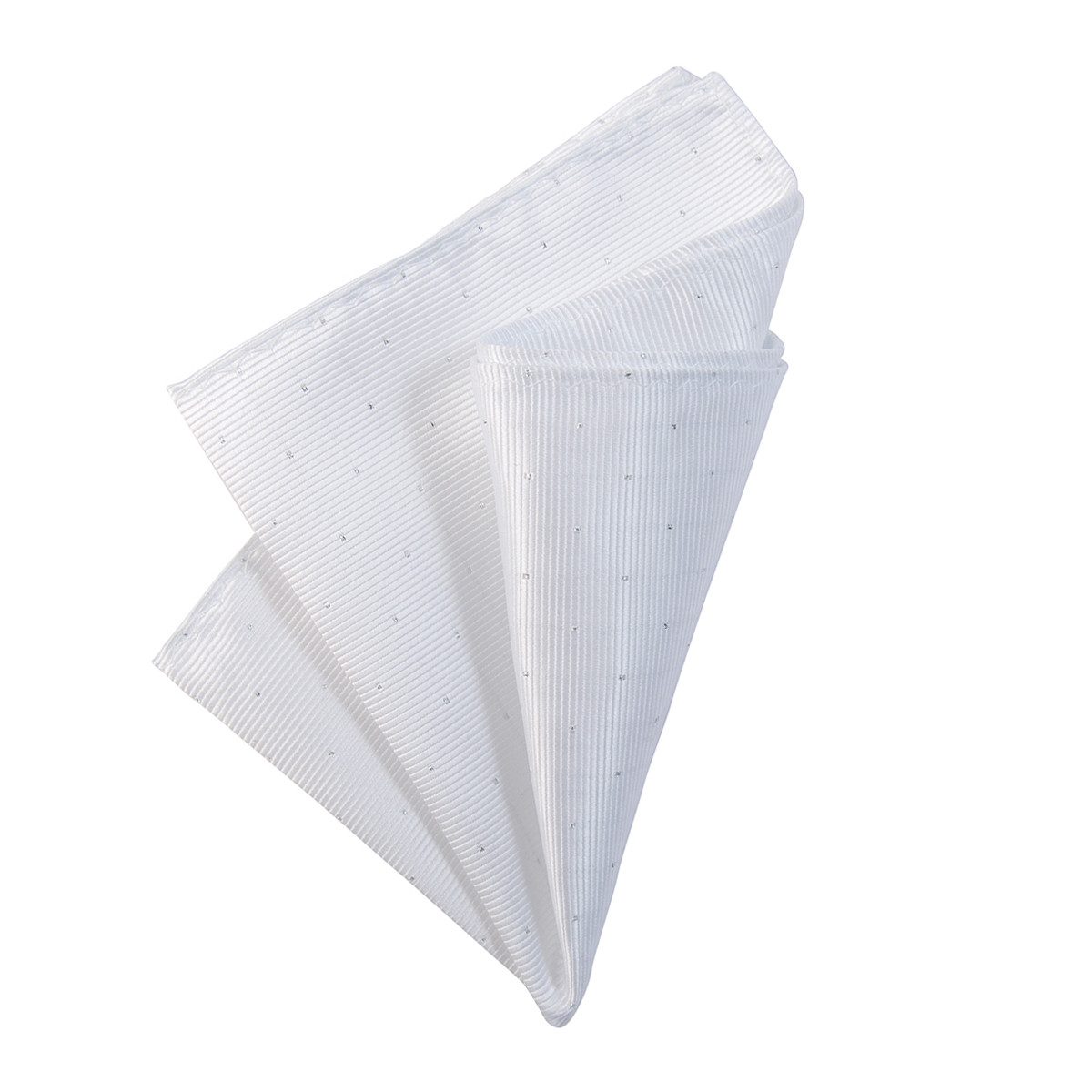 DonDon Einstecktuch DonDon Herren Hanky mit silbernen Punkten, (Packung, 1-St. Packung), zum Falten, Seidenlook