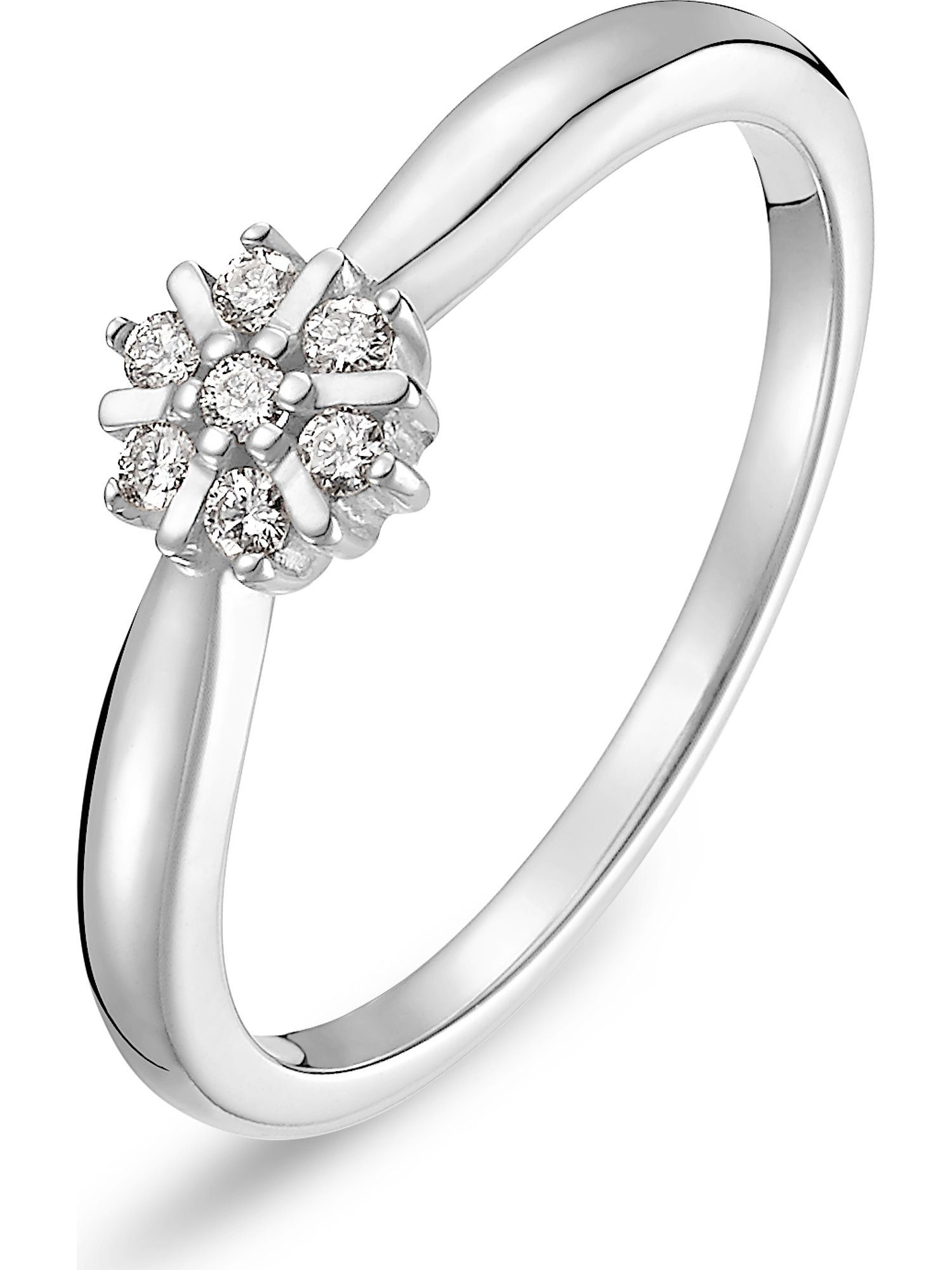 CHRIST Diamantring CHRIST Damen-Damenring 375er Gelbgold 7 Diamant