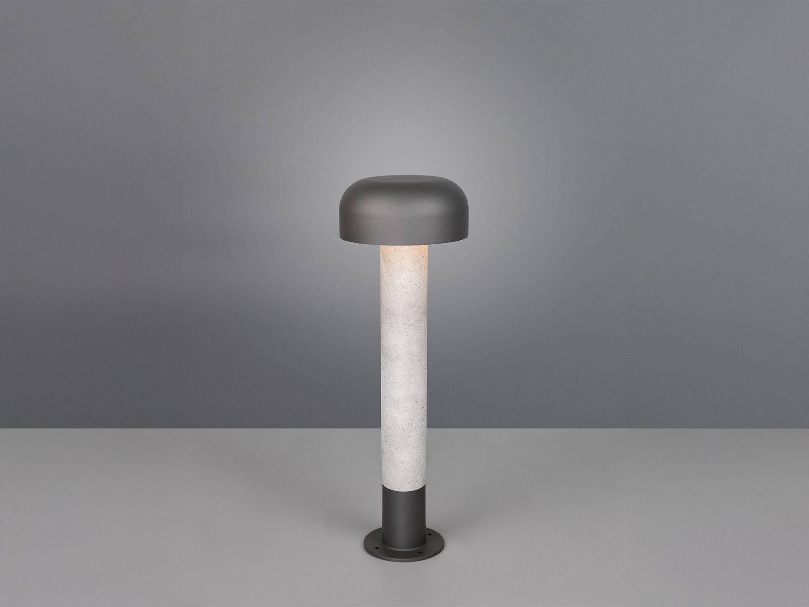 TRIO Leuchten LED Pollerleuchte, LED wechselbar, Warmweiß, Außen Garten-Wegbeleuchtung in wetterfester Betonoptik, Höhe 54cm