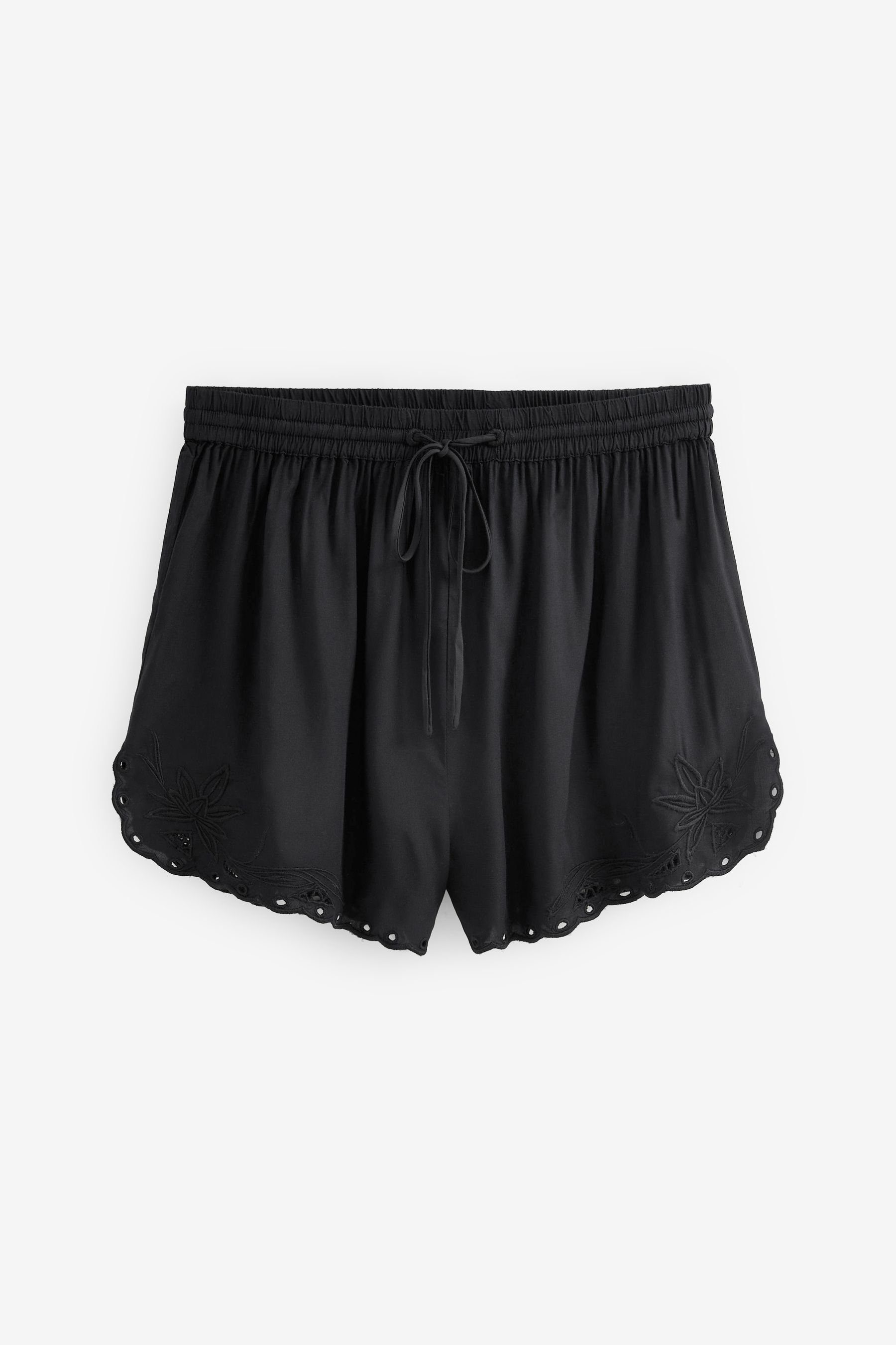 Next Strandshorts Shorts mit Stickereien (1-tlg) Black