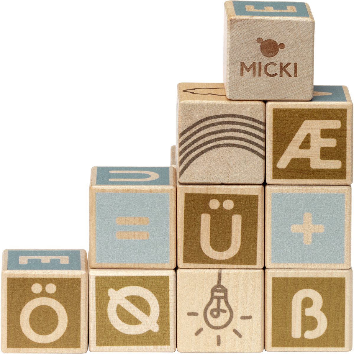 Micki Buchstaben Unisex Kinder Spielbausteine, (36 St)