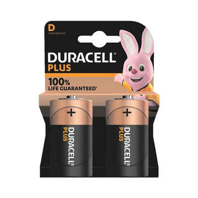 Duracell Plus Batterie, (1.5 V, 2 St), Mono / D / LR20, 1,5 V, Alkali