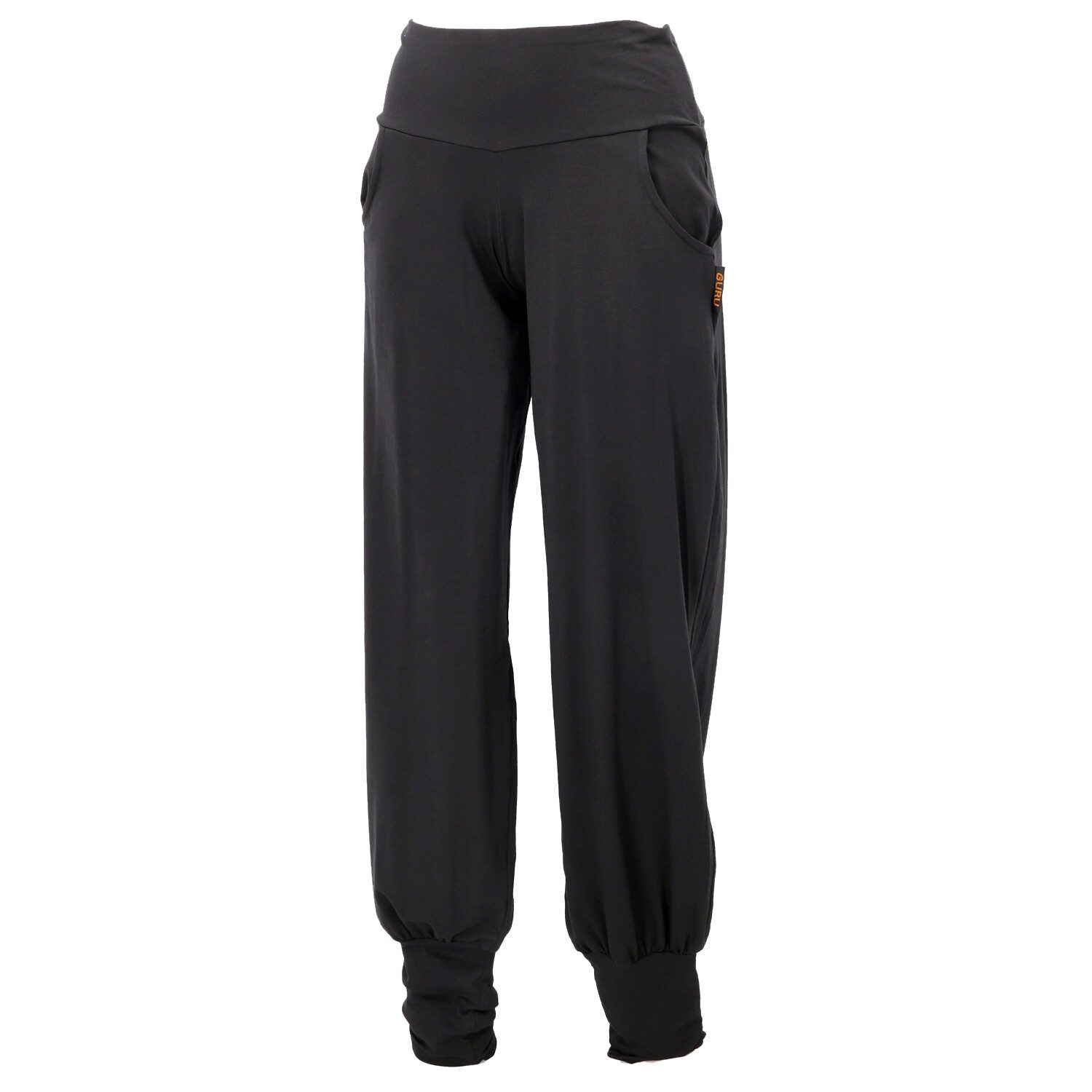 Guru-Shop Relaxhose Yogahose mit langen Beinbündchen, Hose in.. alternative Bekleidung