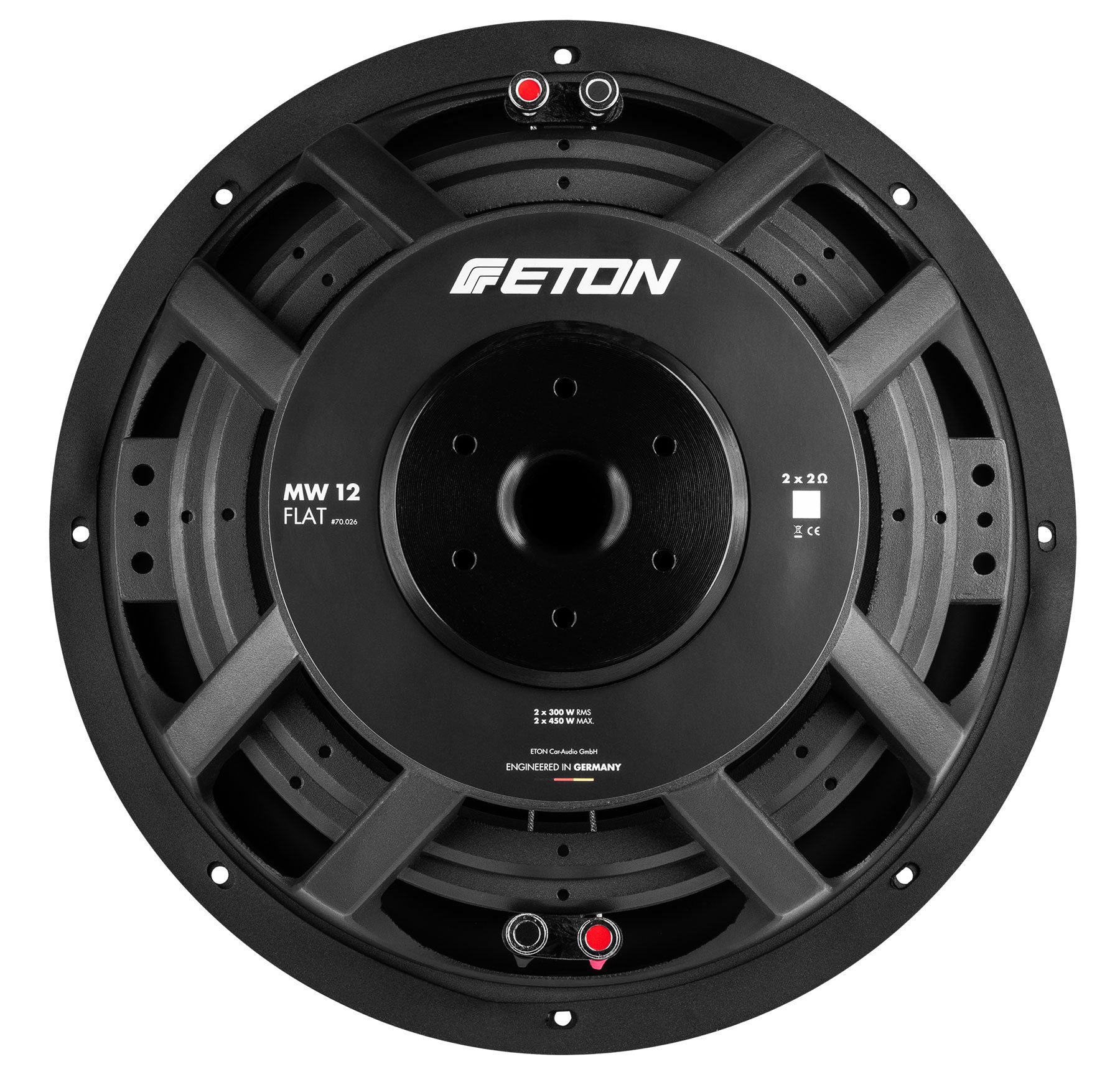 Eton Move MW12FLAT 30 cm 12 Zoll Flachsubwoofer Chassis Auto-Subwoofer (max.: W cm)